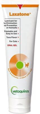 Vetoquinol Laxatone tuna flavored hairball control gel for cats, 4.25-oz tube