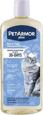 PetArmor Plus Flea and Tick Shampoo for Cats bottle, 12 fl oz