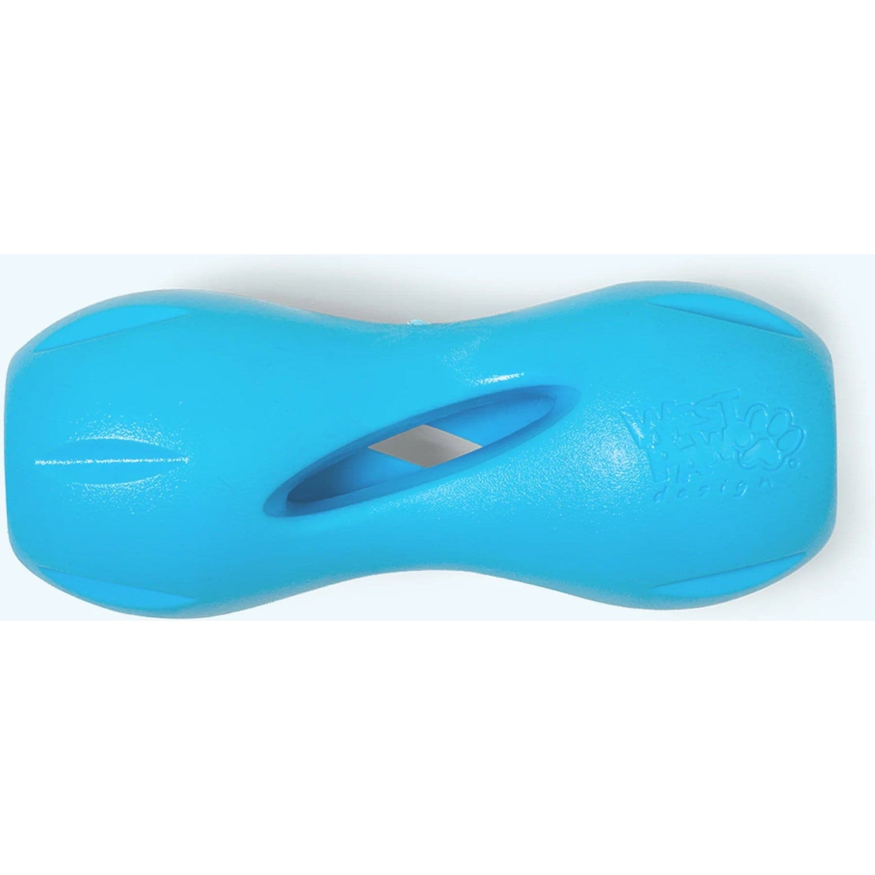 West Paw Qwizl Tough Treat Dispensing Dog Chew Toy, Aqua Blue, Large