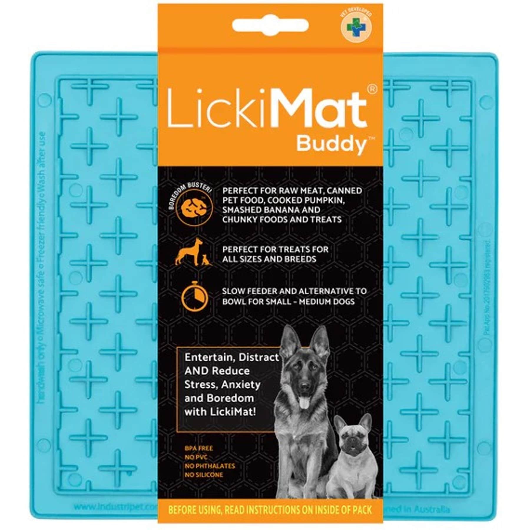 LickiMat Classic Buddy Slow Feeder Dog Lick Mat, Turquoise