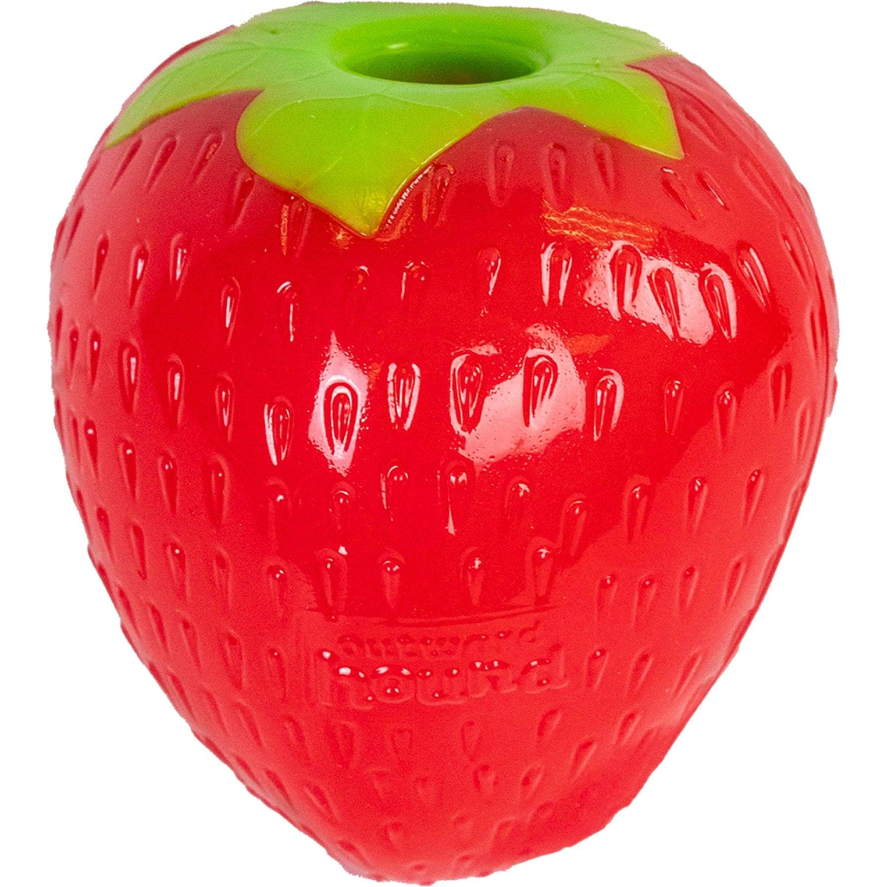 Planet Dog Orbee-Tuff Strawberry with Treat Spot Dog Toy, 3" high