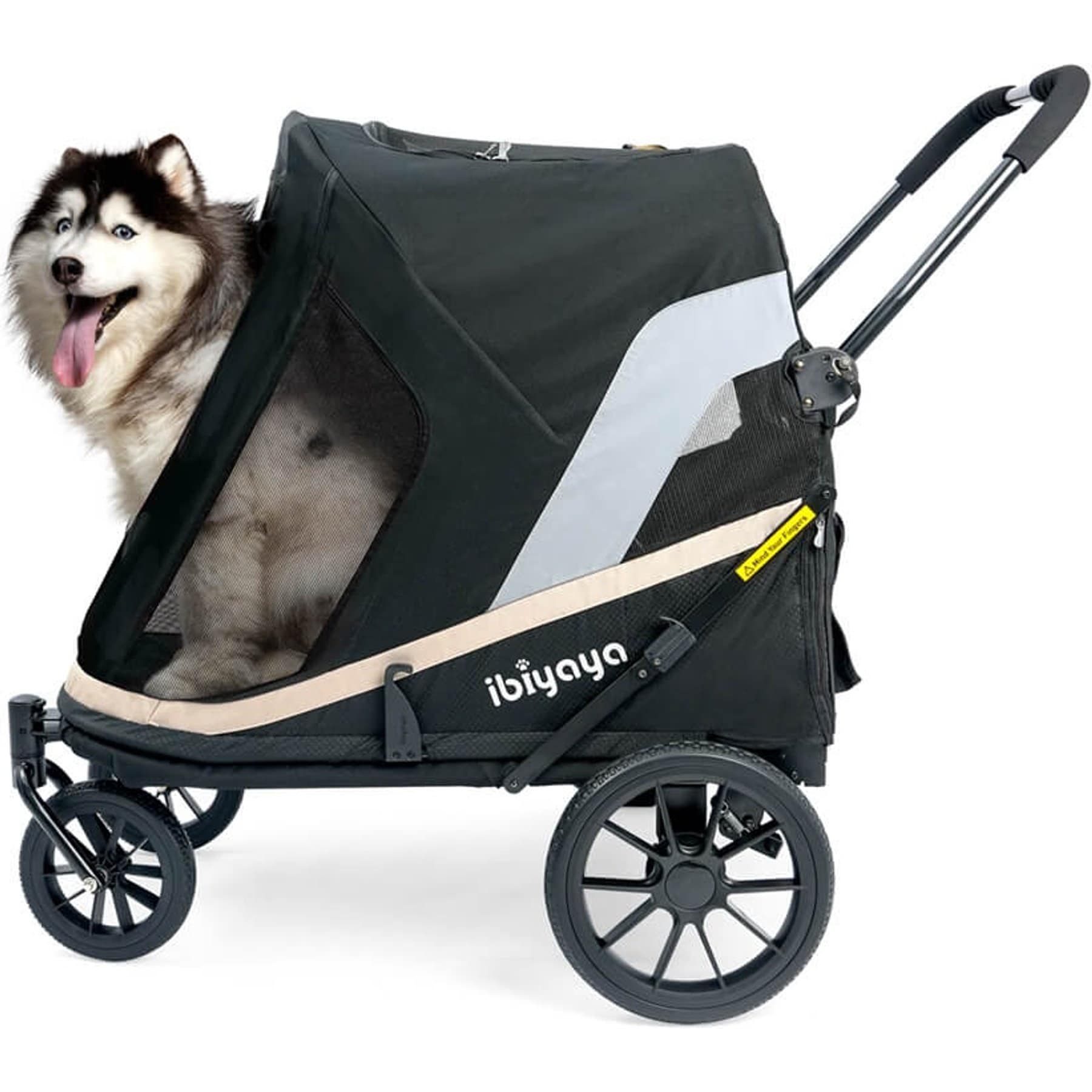 Ibiyaya Grand Cruiser Large Dog Stroller, Black