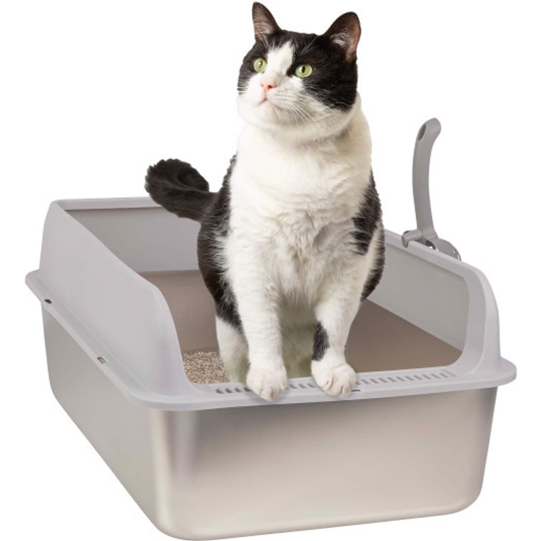 Pet Adobe Stainless Steel Cat Litter Box