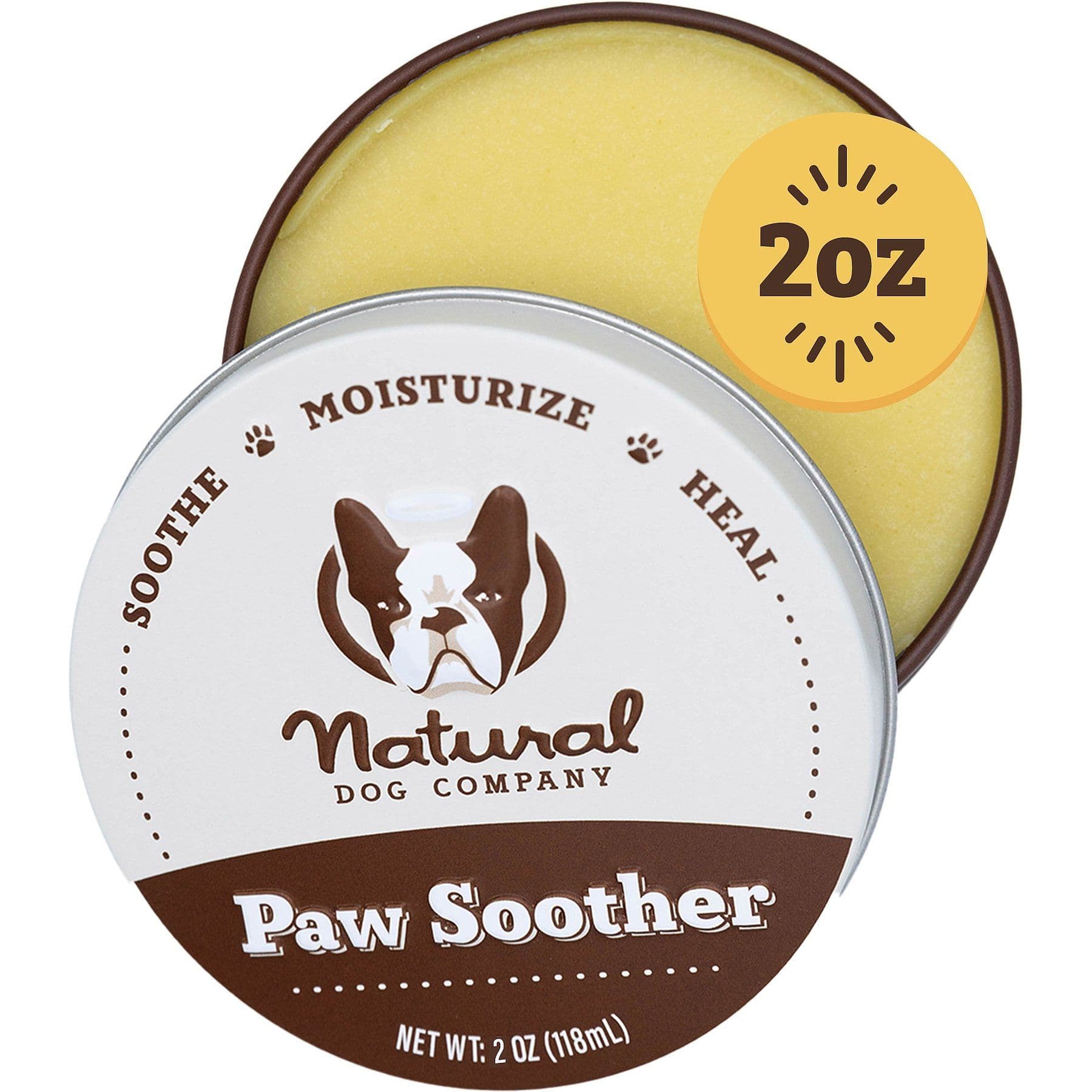 Natural Dog Company Paw Soother Dog Paw Balm, 2-fl oz tin