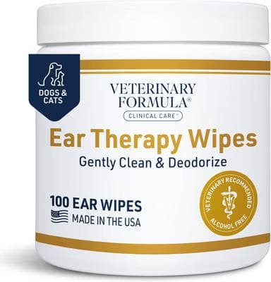 Veterinary Formula Clinical Care Ear Therapy Ear Wipes, 100 count, for dogs and cats
