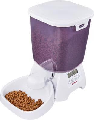 Cat Mate C3000 white 26-cup automatic dog and cat feeder with large hopper