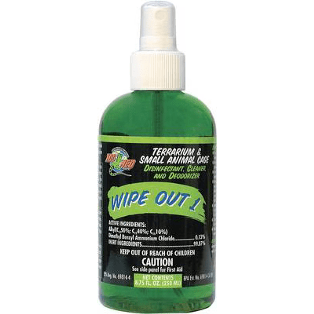 Zoo Med Wipe Out disinfectant, cleaner and deodorizer spray bottle for animal cages and hard surfaces