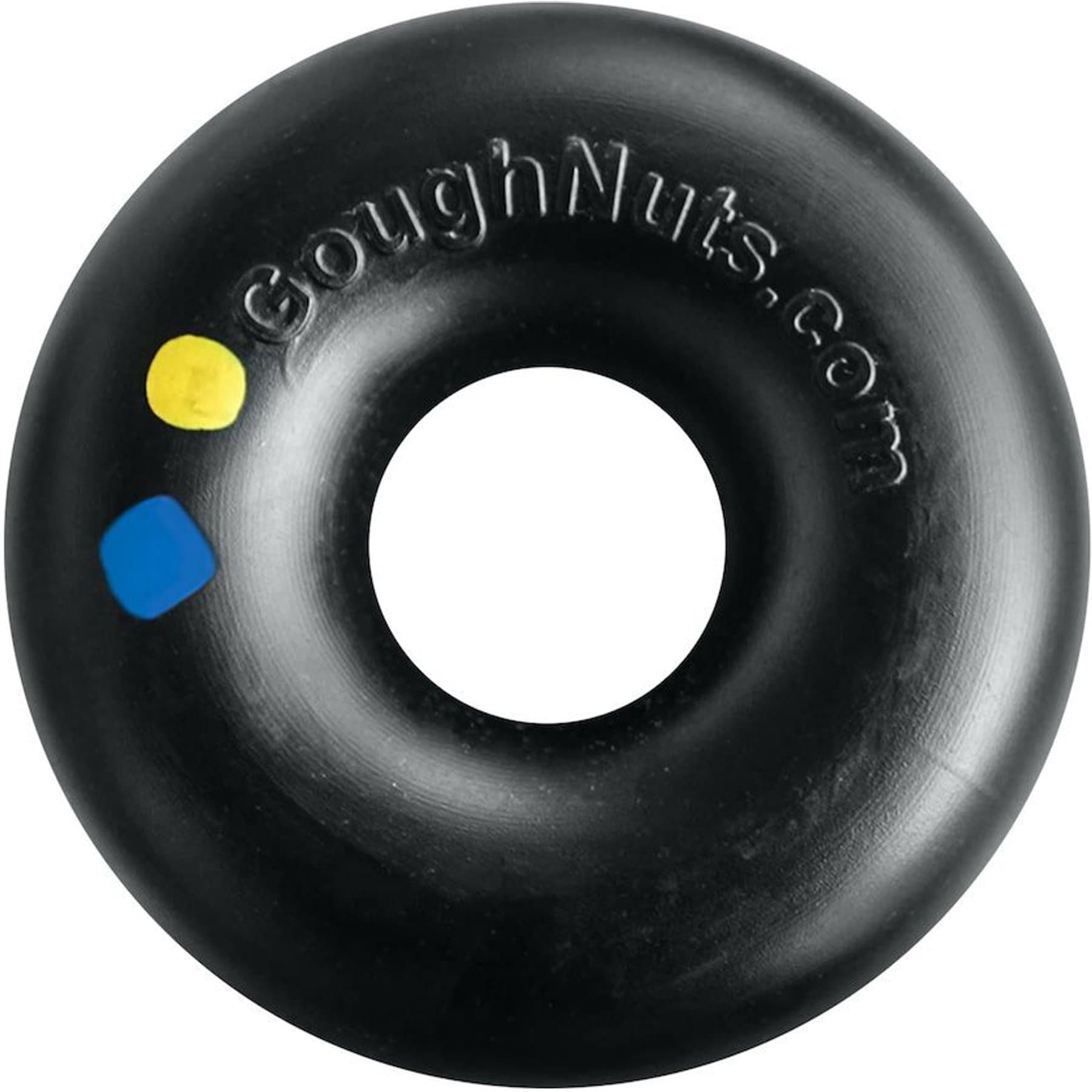 GoughNuts Heavy Duty Ring Tough Dog Chew Toy, Black, Original