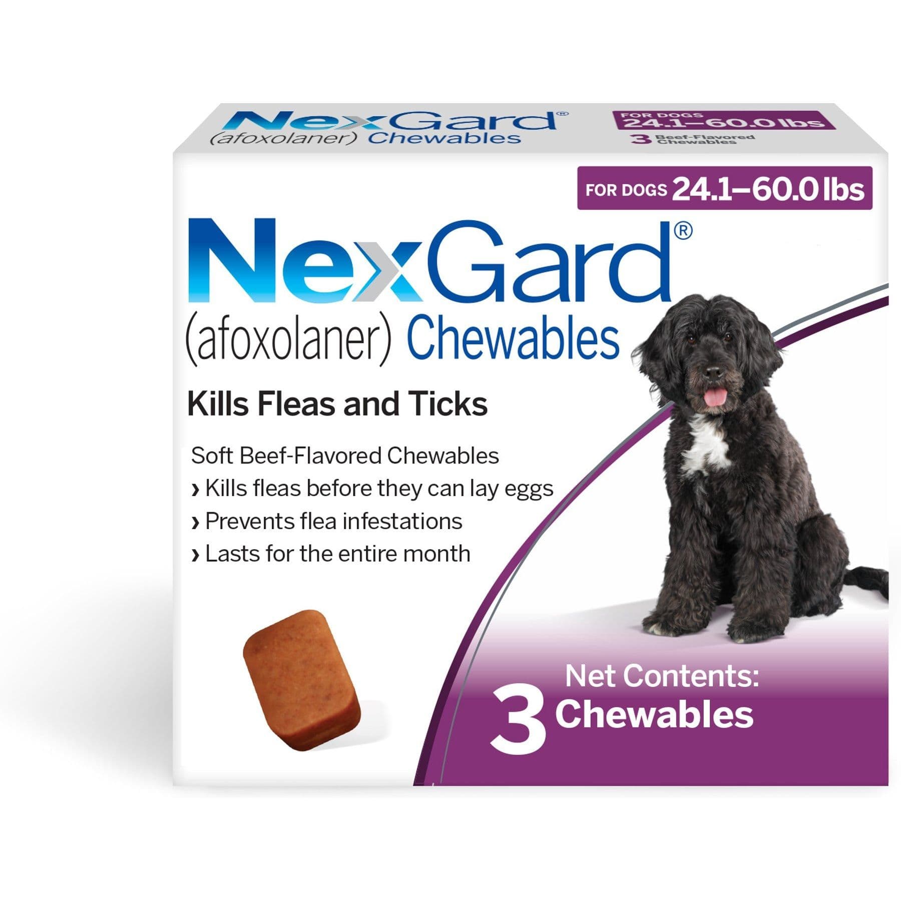 NexGard 24.1-60 lbs. 3 treatments Dogs 68 mg Afoxolaner