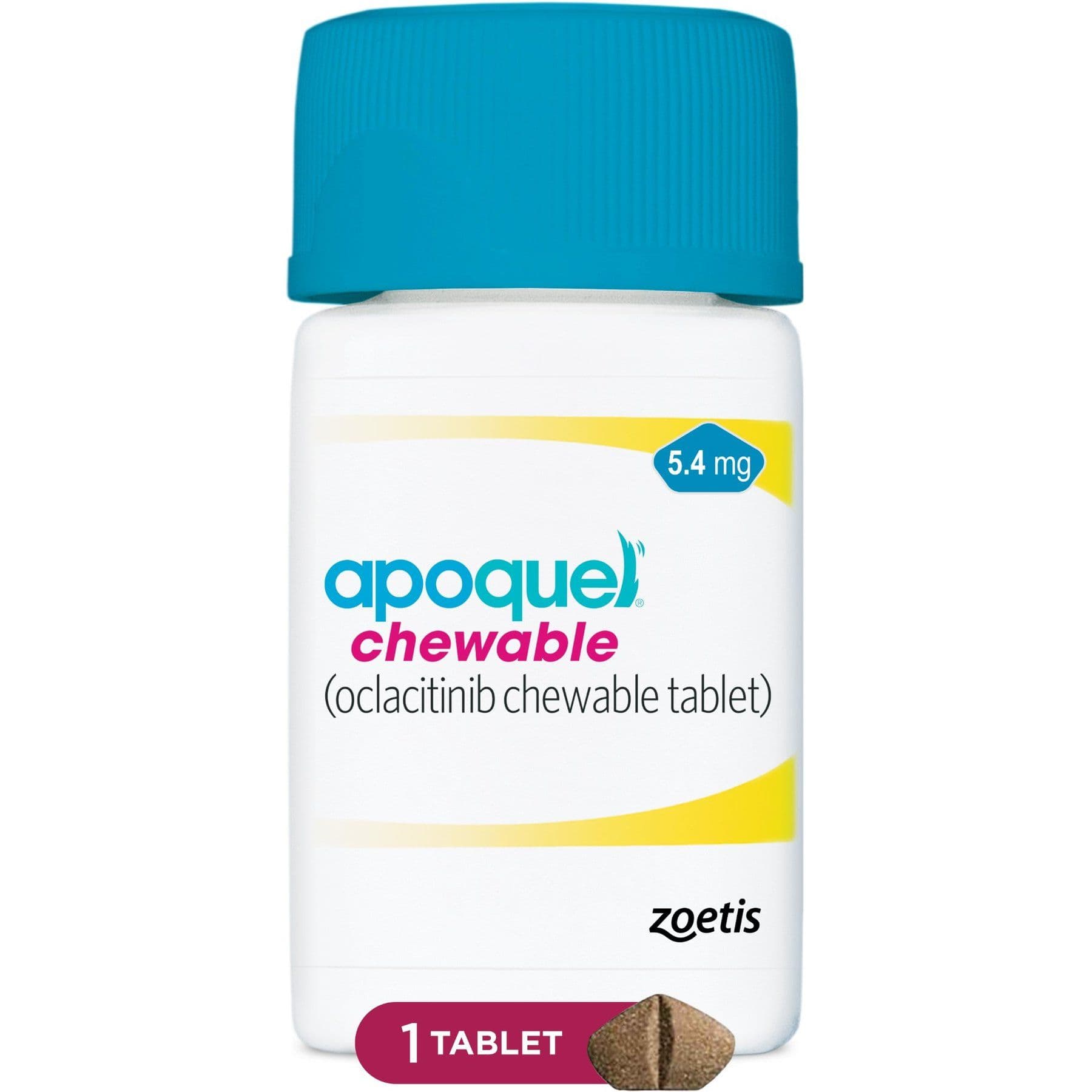 Apoquel (oclacitinib CHEWABLE tablet) CHEWABLE for Dogs, 5.4mg, 30 tablets
