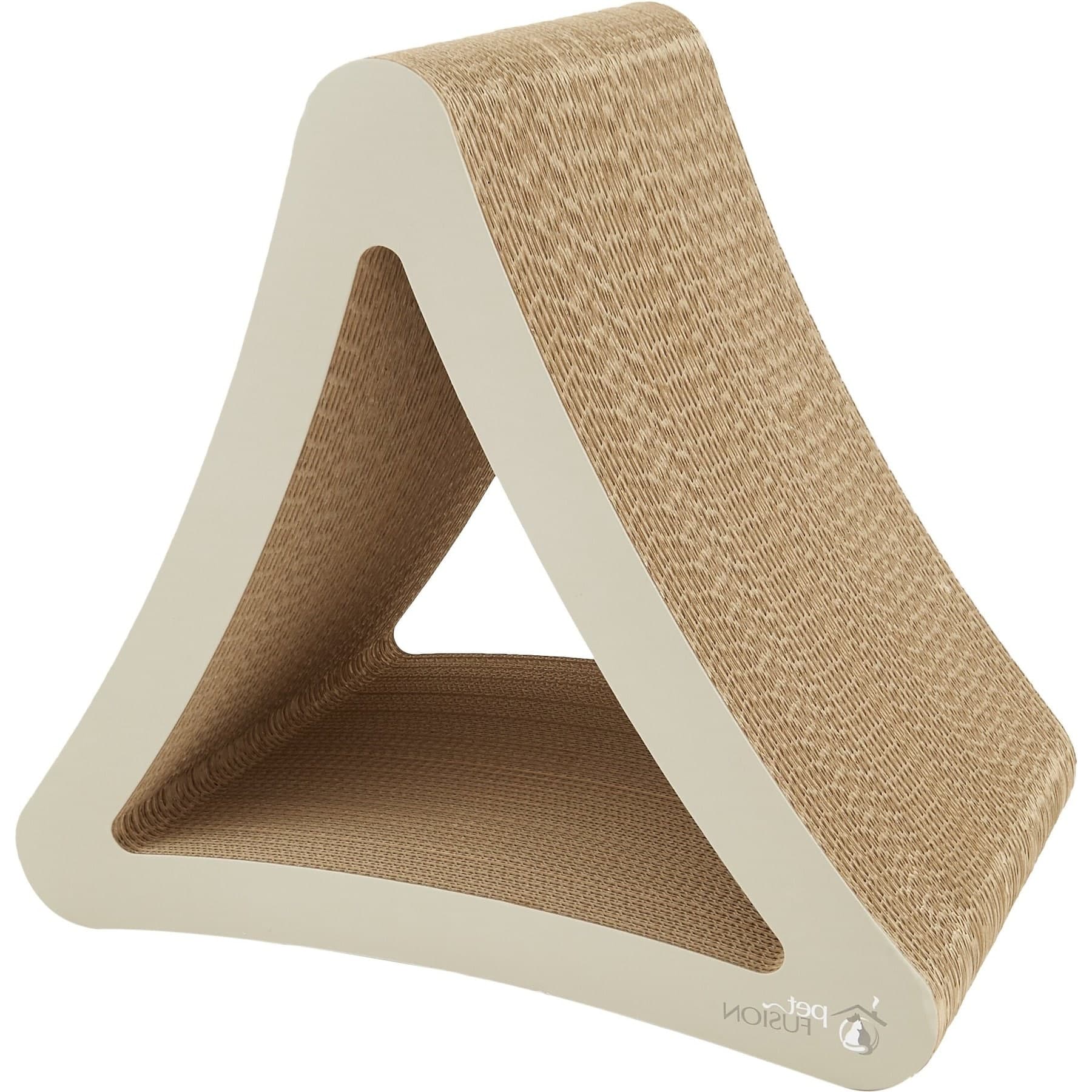 PetFusion Vertical Cat Scratcher Toy with Catnip, Warm Gray, Standard
