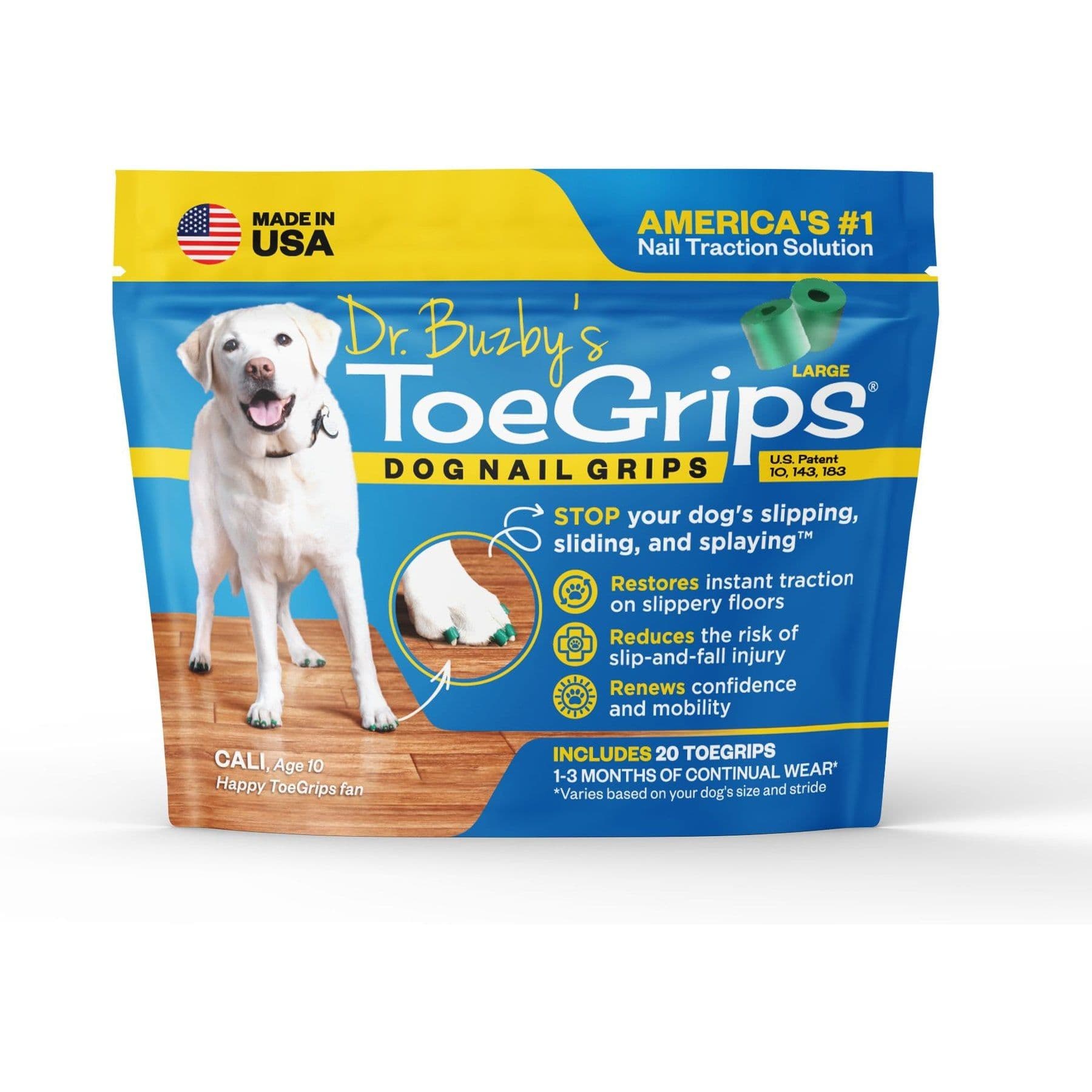 Dr. Buzby's ToeGrips Dog Nail Grips, 20 count, Large