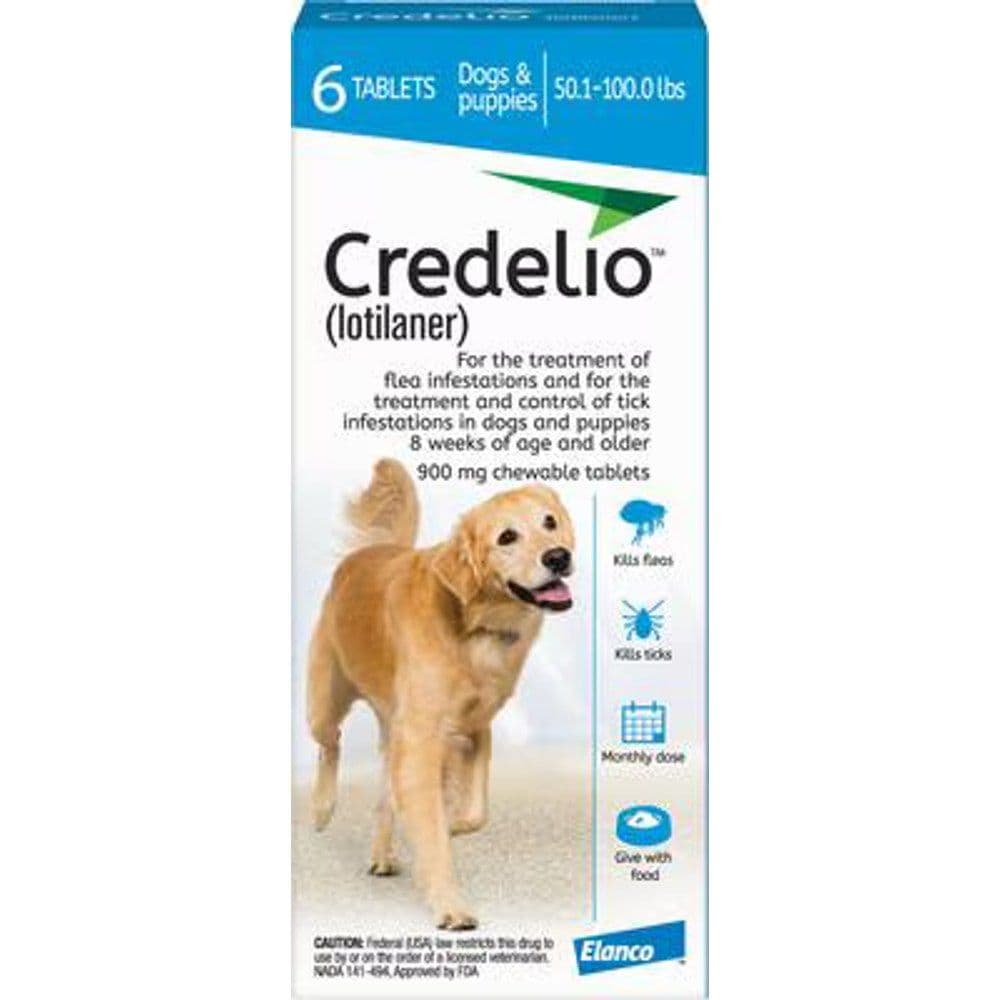 Credelio (lotilaner) chewable flea and tick tablets for dogs