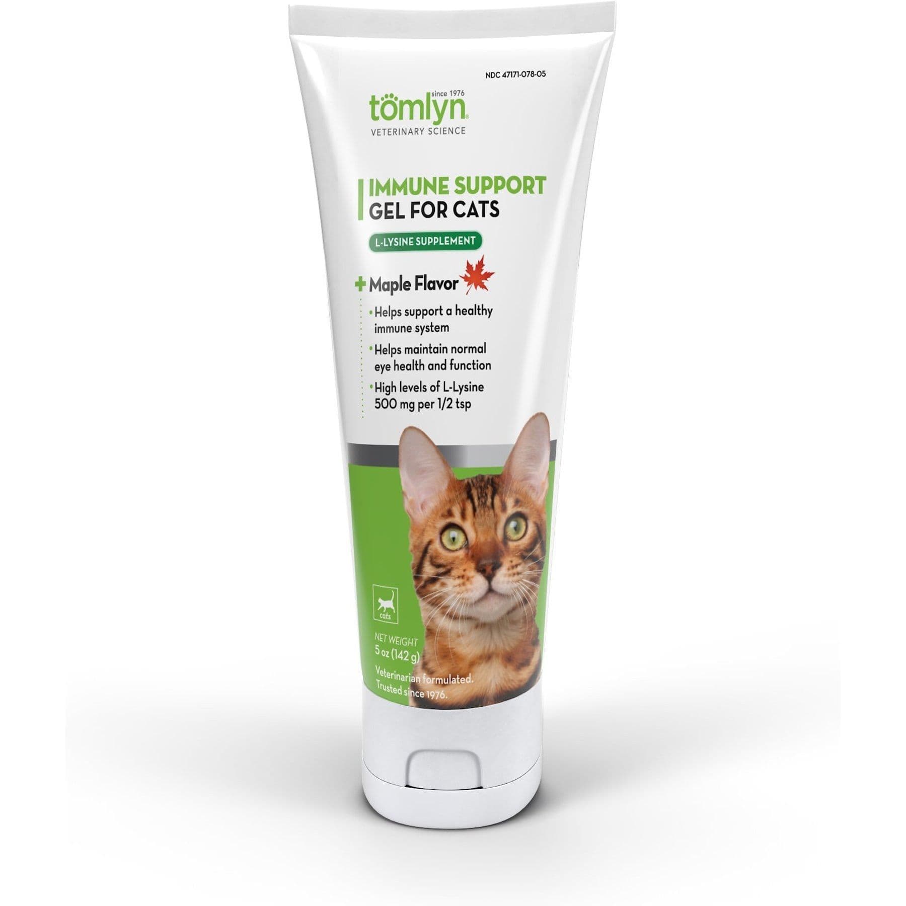 Tomlyn Immune Support L-Lysine HCl Maple Flavor Gel Immune Supplement for Cats, 5-oz tube