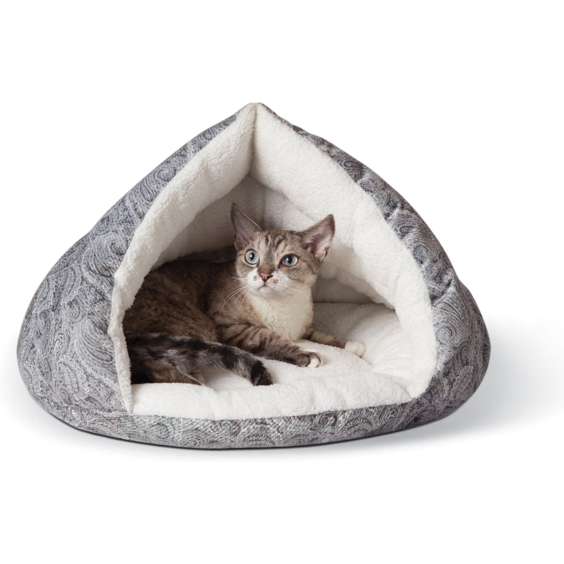 K&H Pet Products Self-Warming Hut Dog & Cat Bed, Gray, Small
