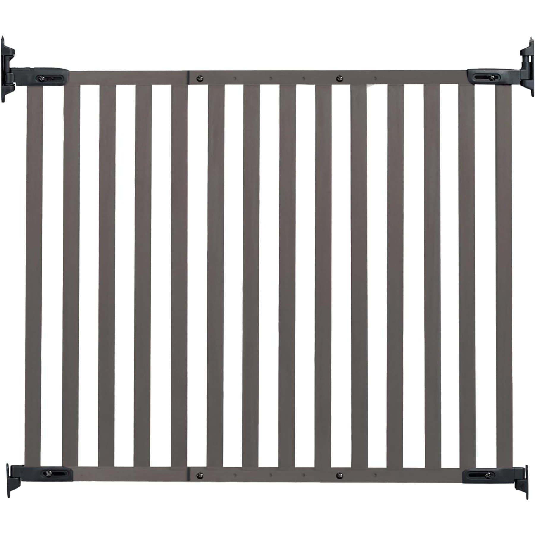 KidCo Bamboo Angle Mount Safeway Wood Mounted Dog & Cat Gate, 31-in, Gray