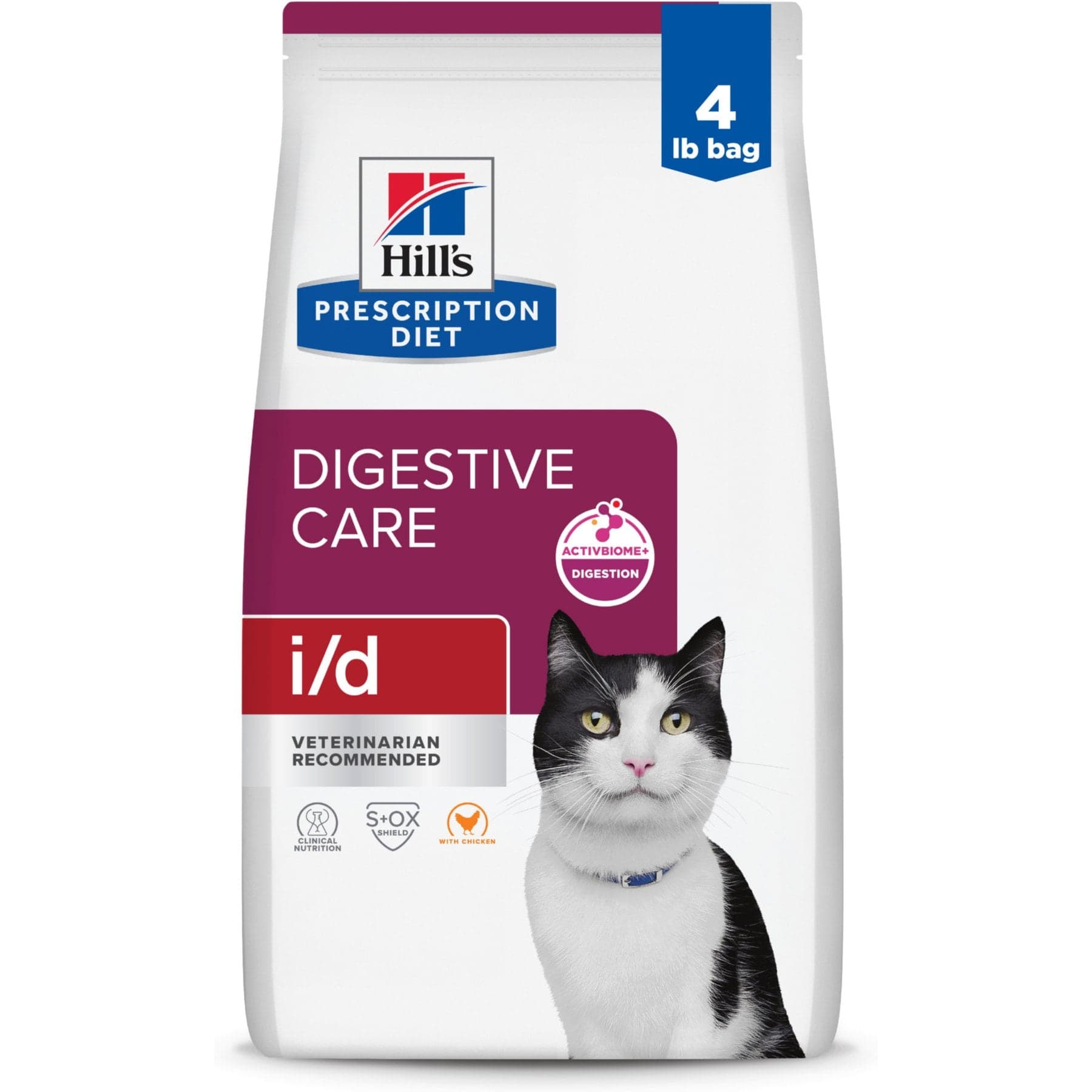 Hill's Prescription Diet i/d Gastrointestinal Health Cat Food, 4-lb