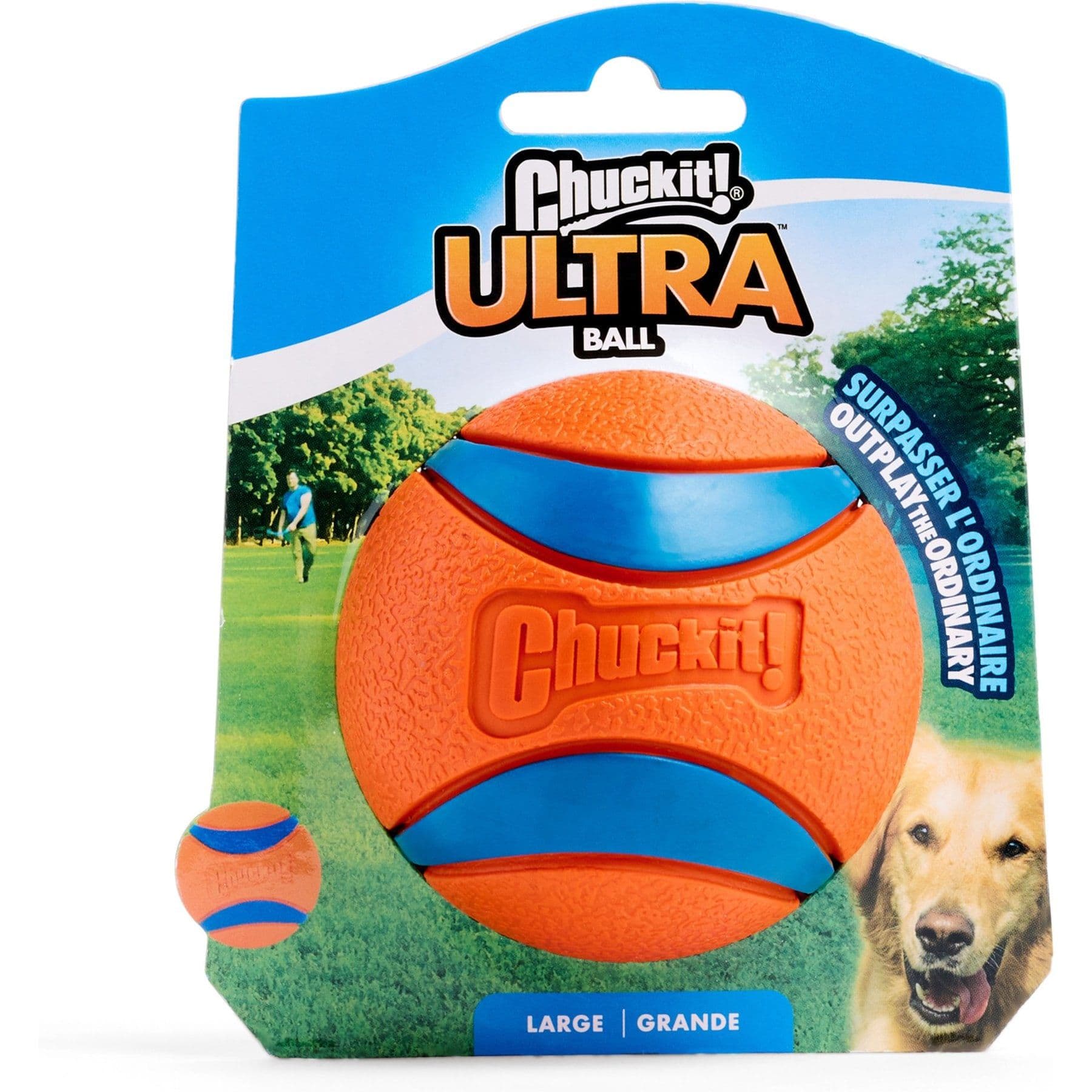 Chuckit! Ultra Rubber Ball Tough Dog Toy, 2 count, Large