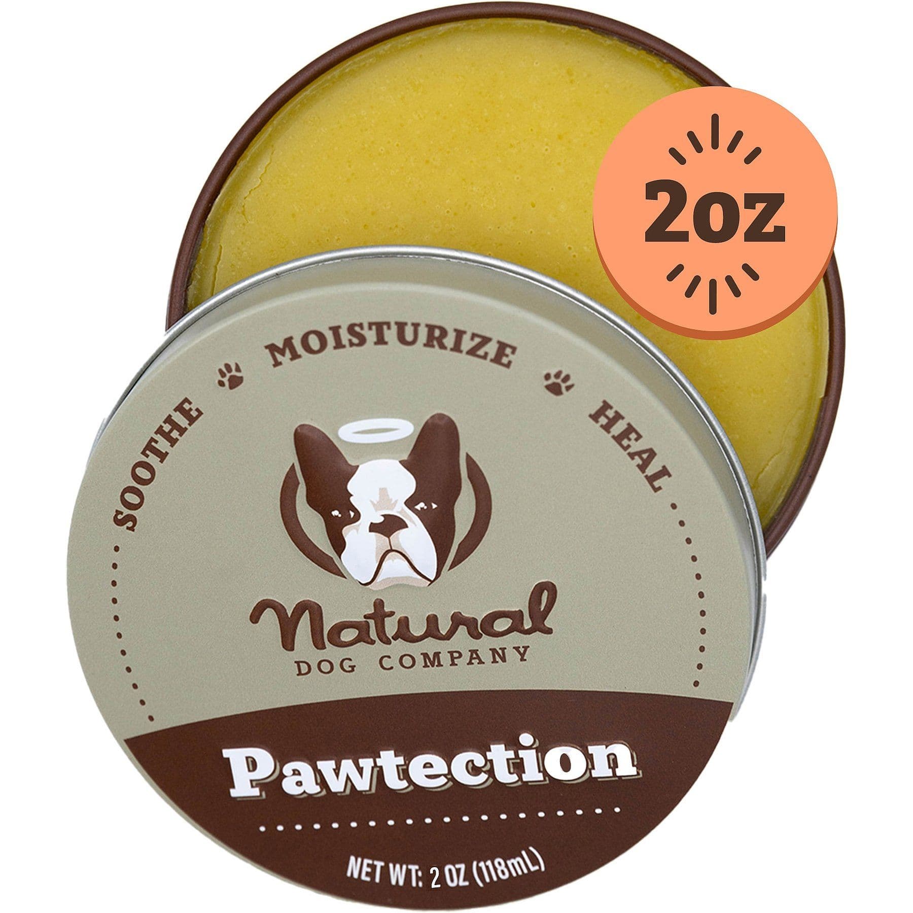Natural Dog Company PawTection Dog Paw Protector Balm, 2-oz tin