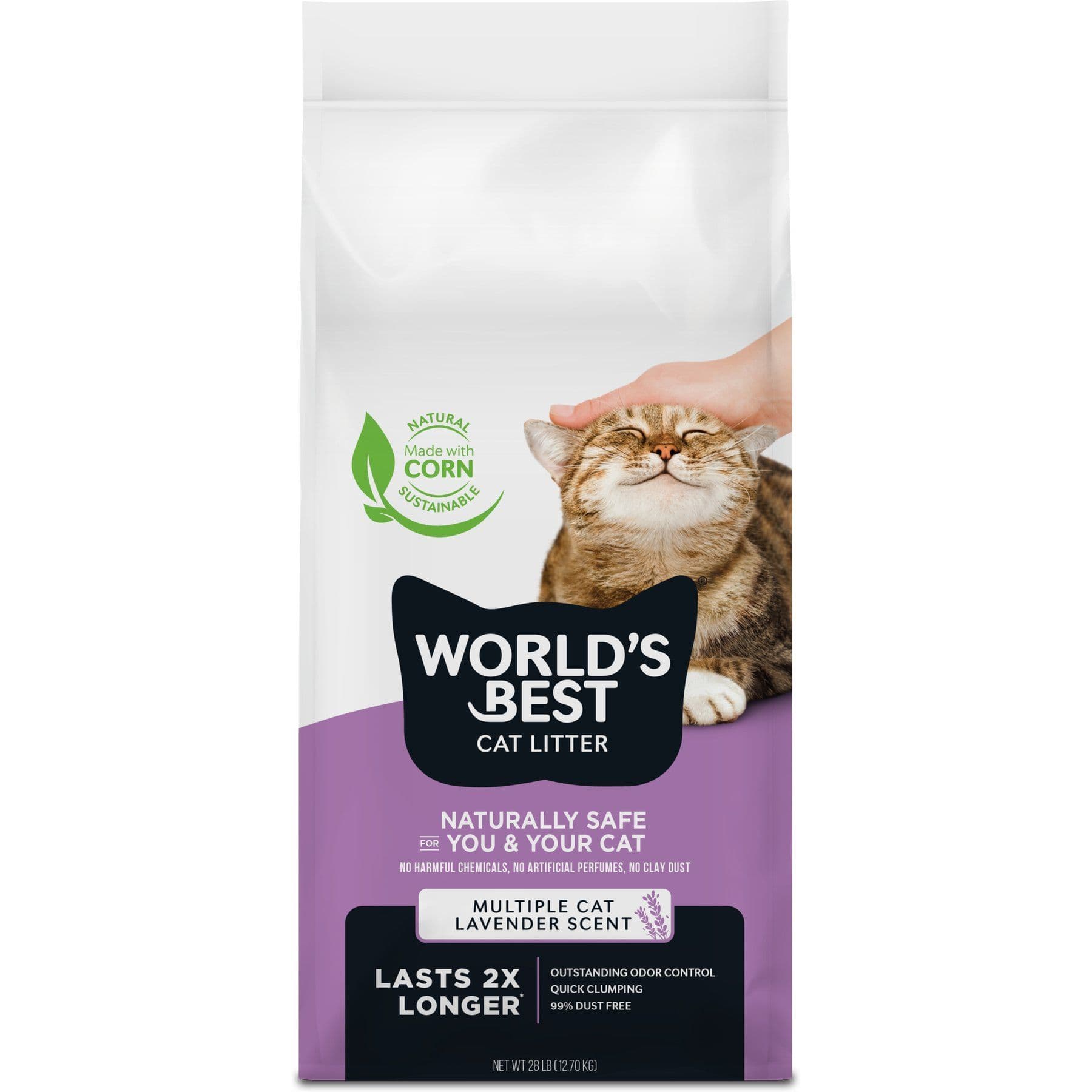World's Best Cat Litter Scented Multiple Cat Clumping, 28-lb bag