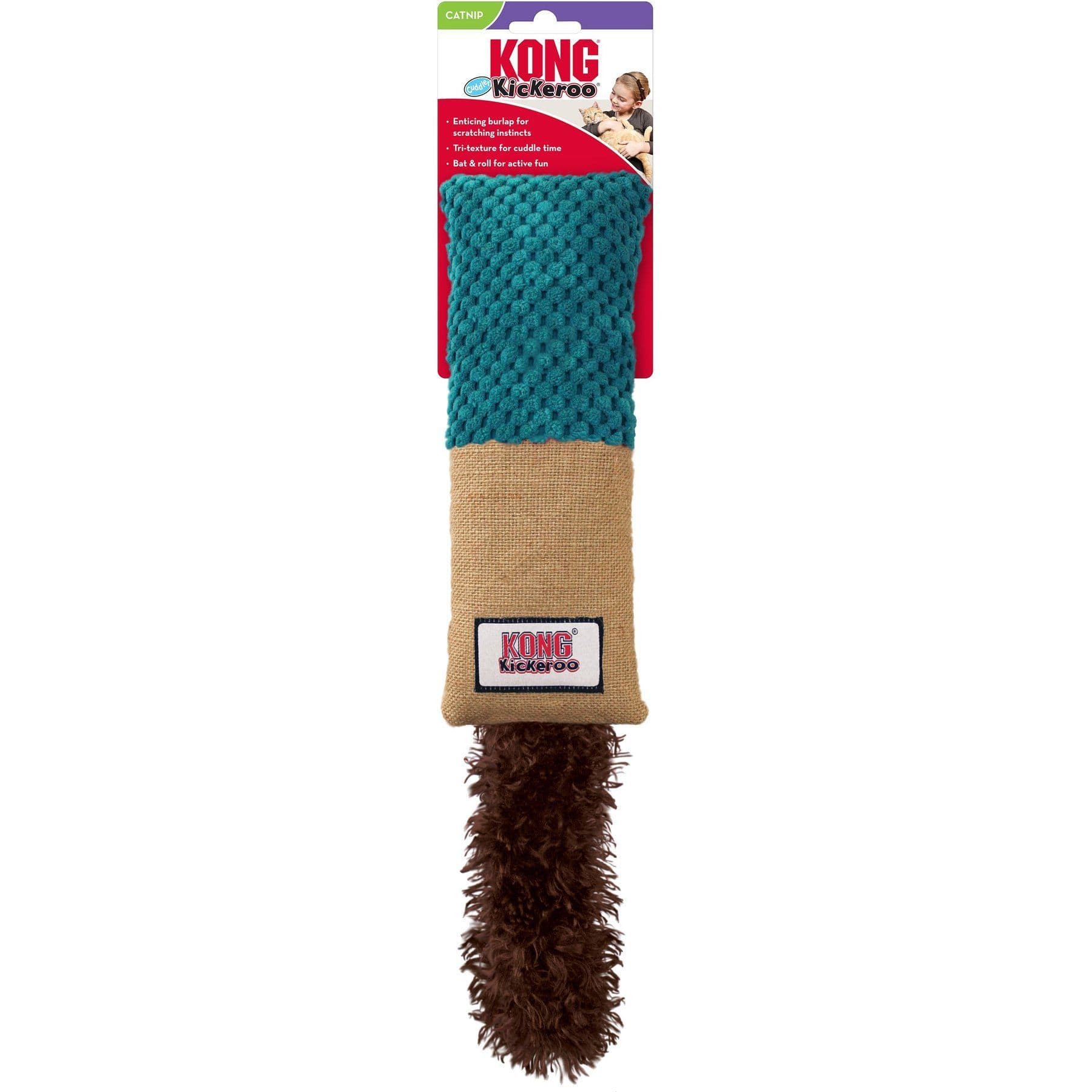 KONG Kickeroo Cuddler Cat Toy, Color Varies