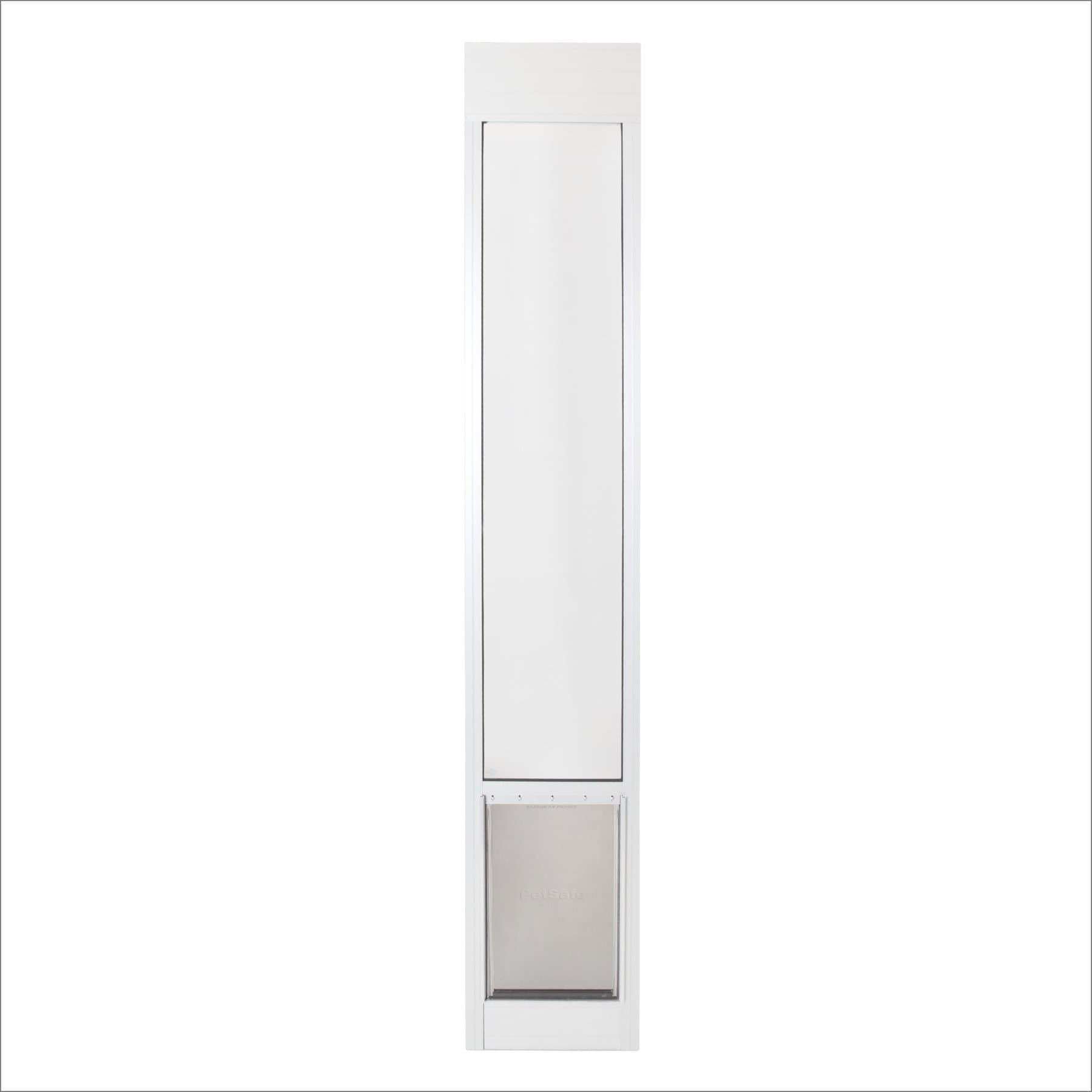 PetSafe Sliding 80 11/16-in Glass Pet Door, White, Medium