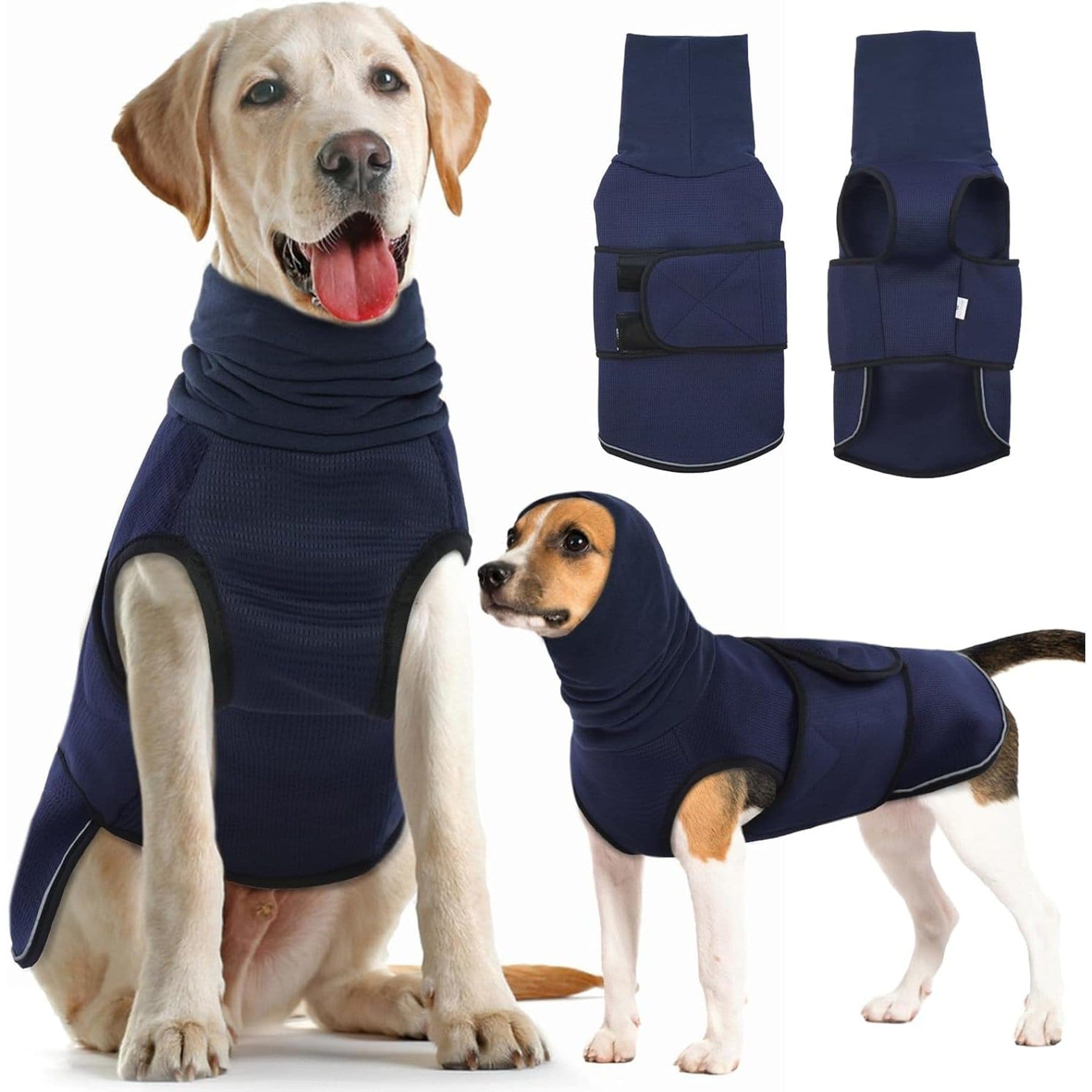 NANAKI Anxiety Calming Dog Hoodie, Blue, Large