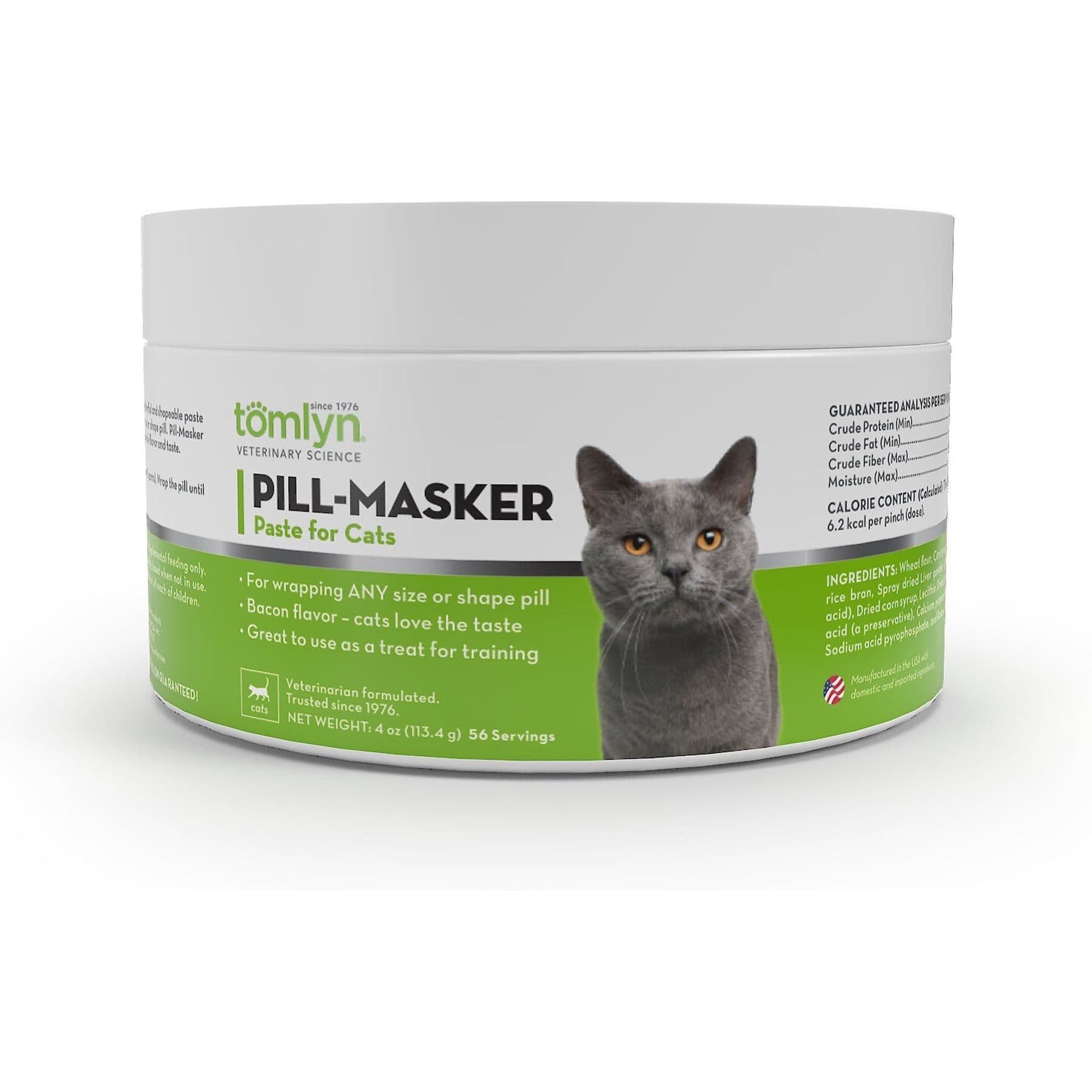 Tomlyn Pill-Masker Bacon Flavored Paste for Cats, 4-oz canister