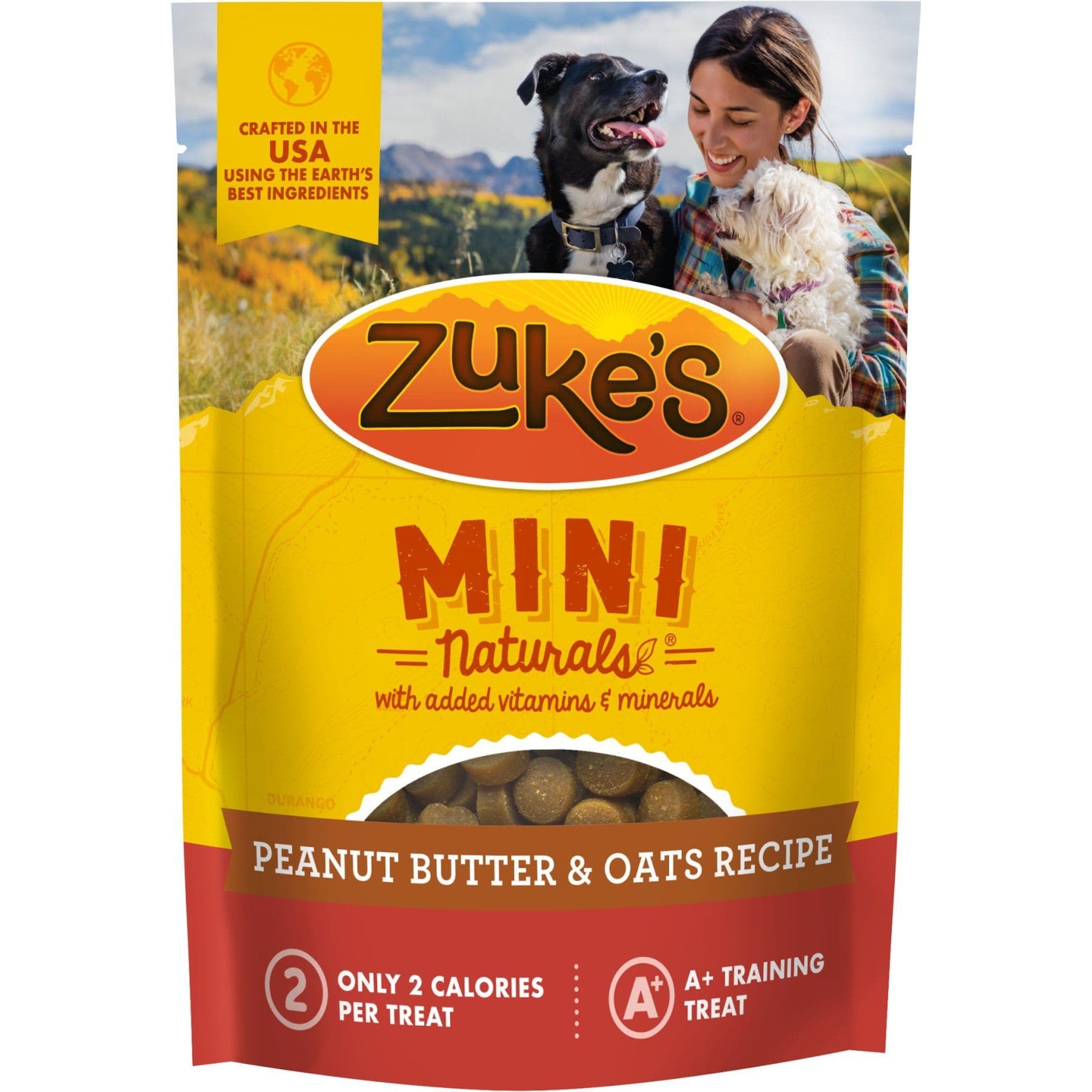 Zuke's Mini Naturals Peanut Butter & Oats Recipe Pet Treats for Dogs, 16-oz pouch