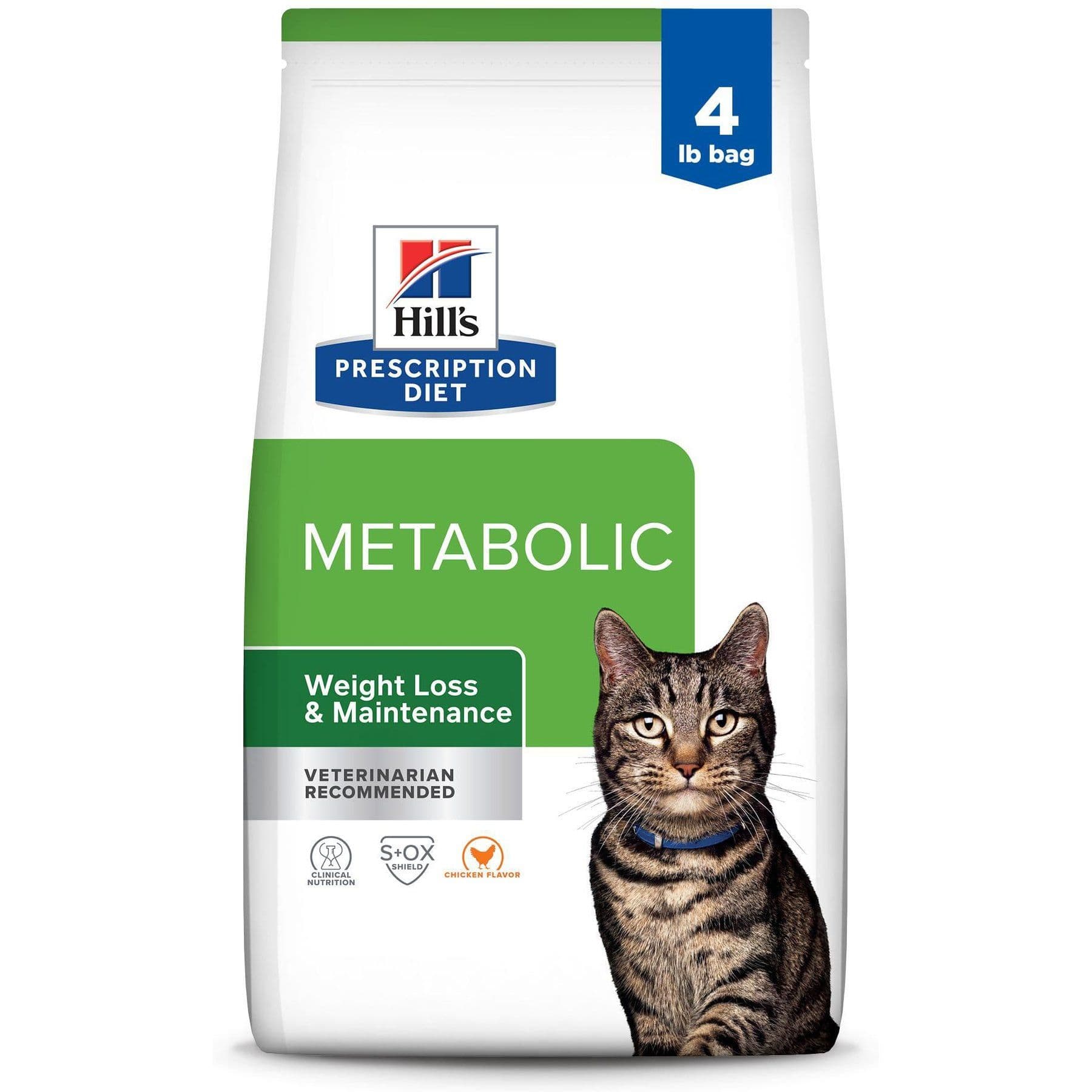 Hill's Prescription Diet Metabolic Weight Solution Cat Food, 4-lb
