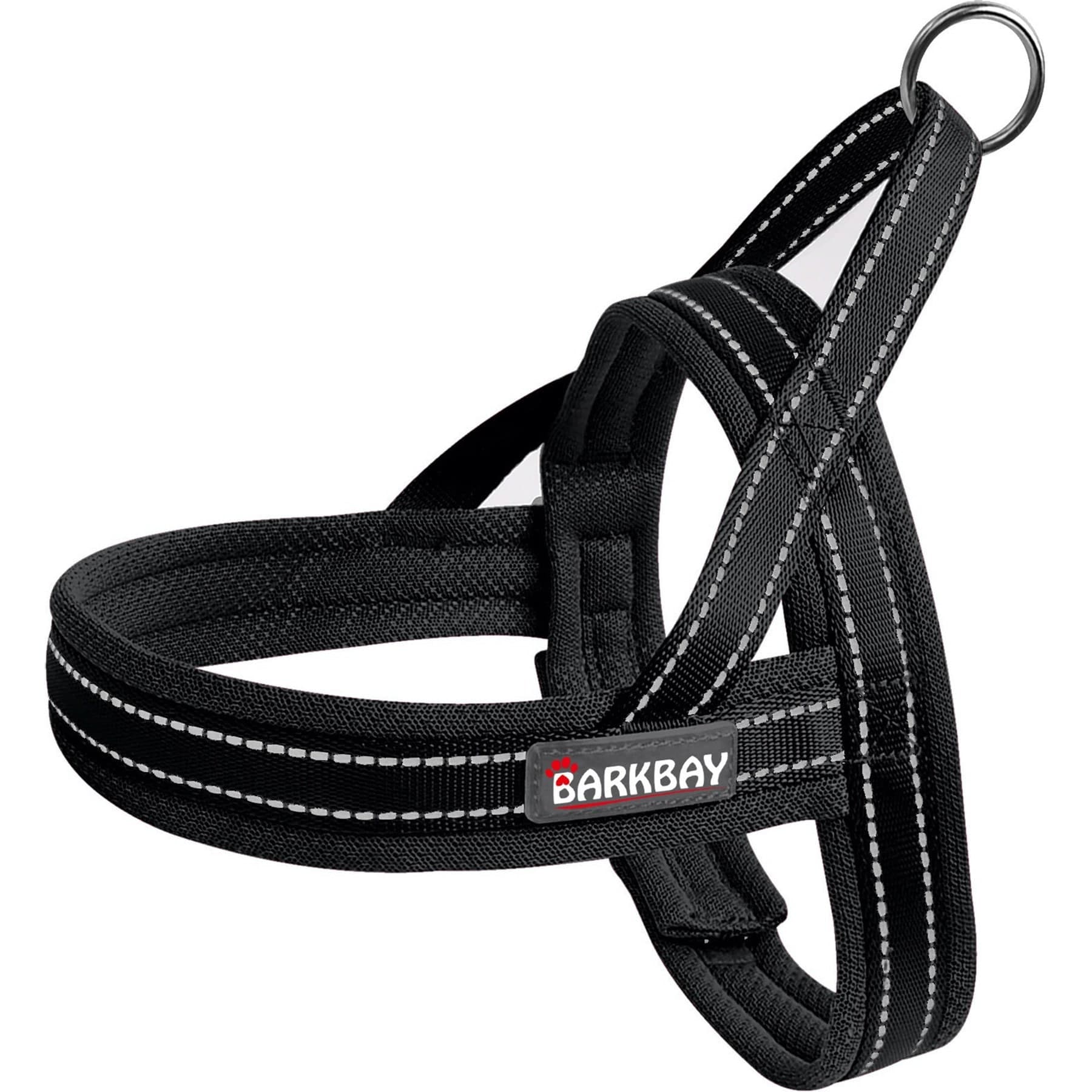BARKBAY AirLift No-Pull Dog Harness with Control Handle, Black, Medium: 25 to 28.5-in chest