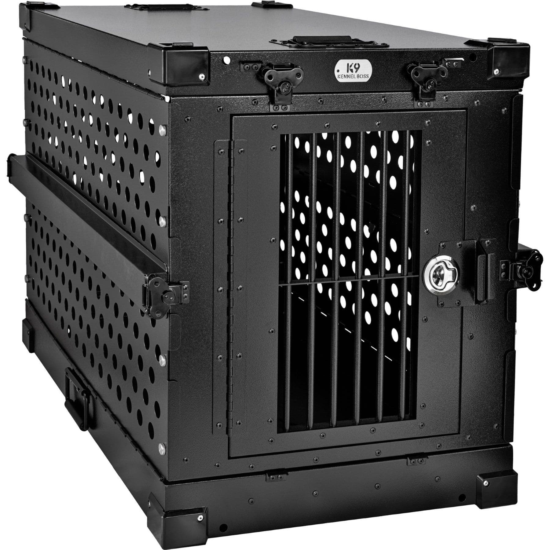 K9 Kennel Boss Heavy Duty Collapsible Dog Crate, Black, Medium