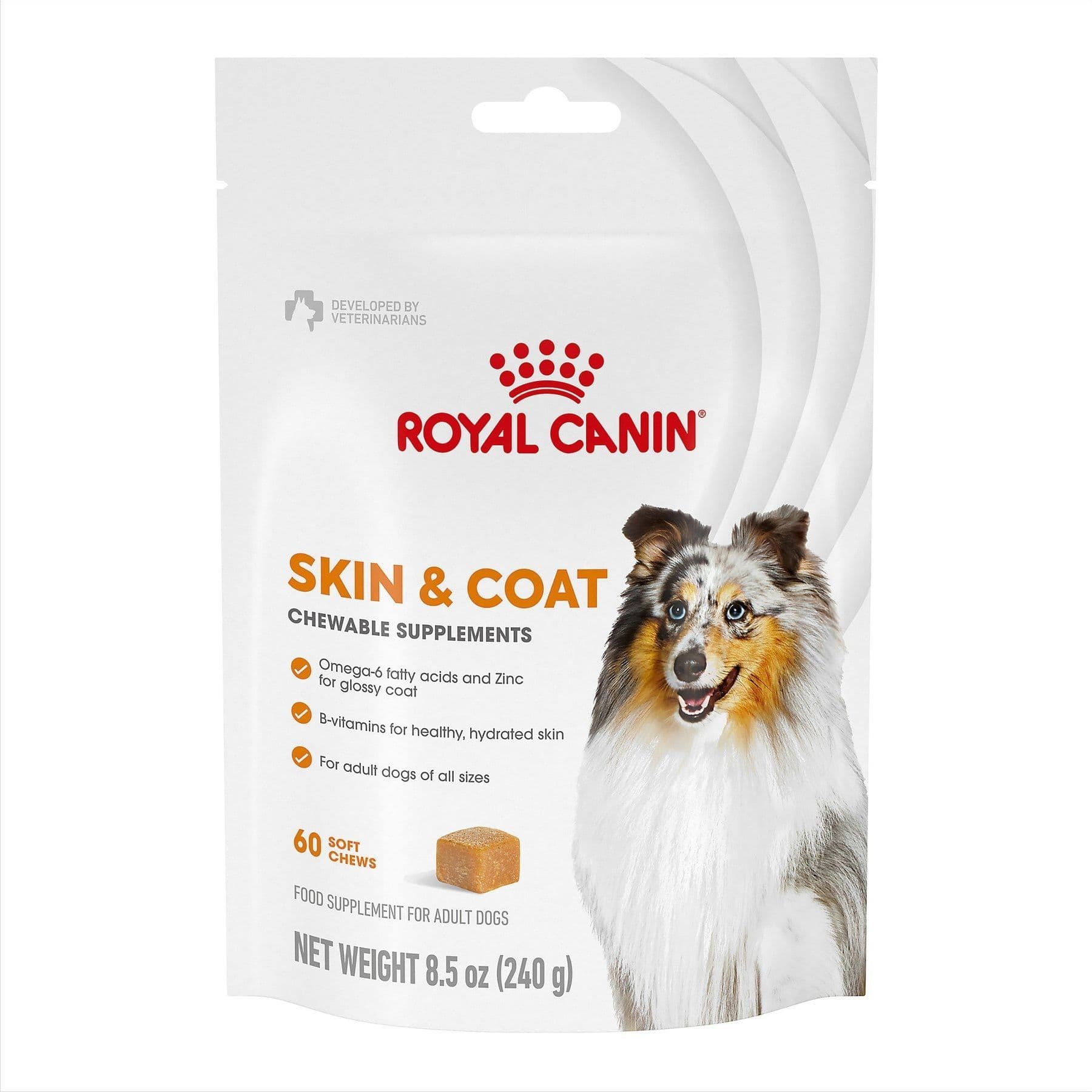 Royal Canin Skin & Coat Support Soft Chews Supplement for Adult Dogs, 60 count