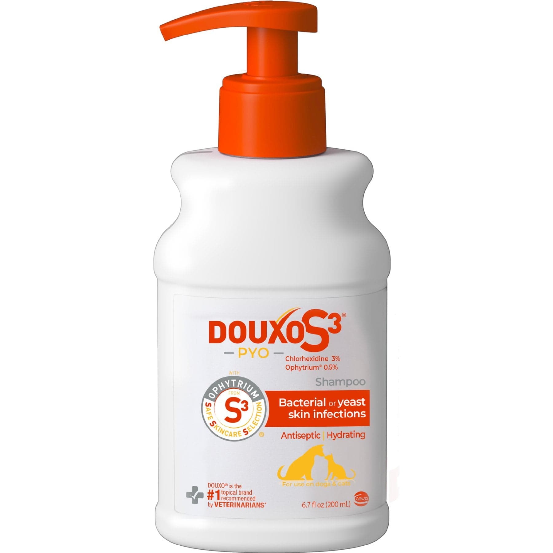 Douxo S3 PYO Antiseptic Antifungal Chlorhexidine Dog & Cat Shampoo, 6.7-oz bottle