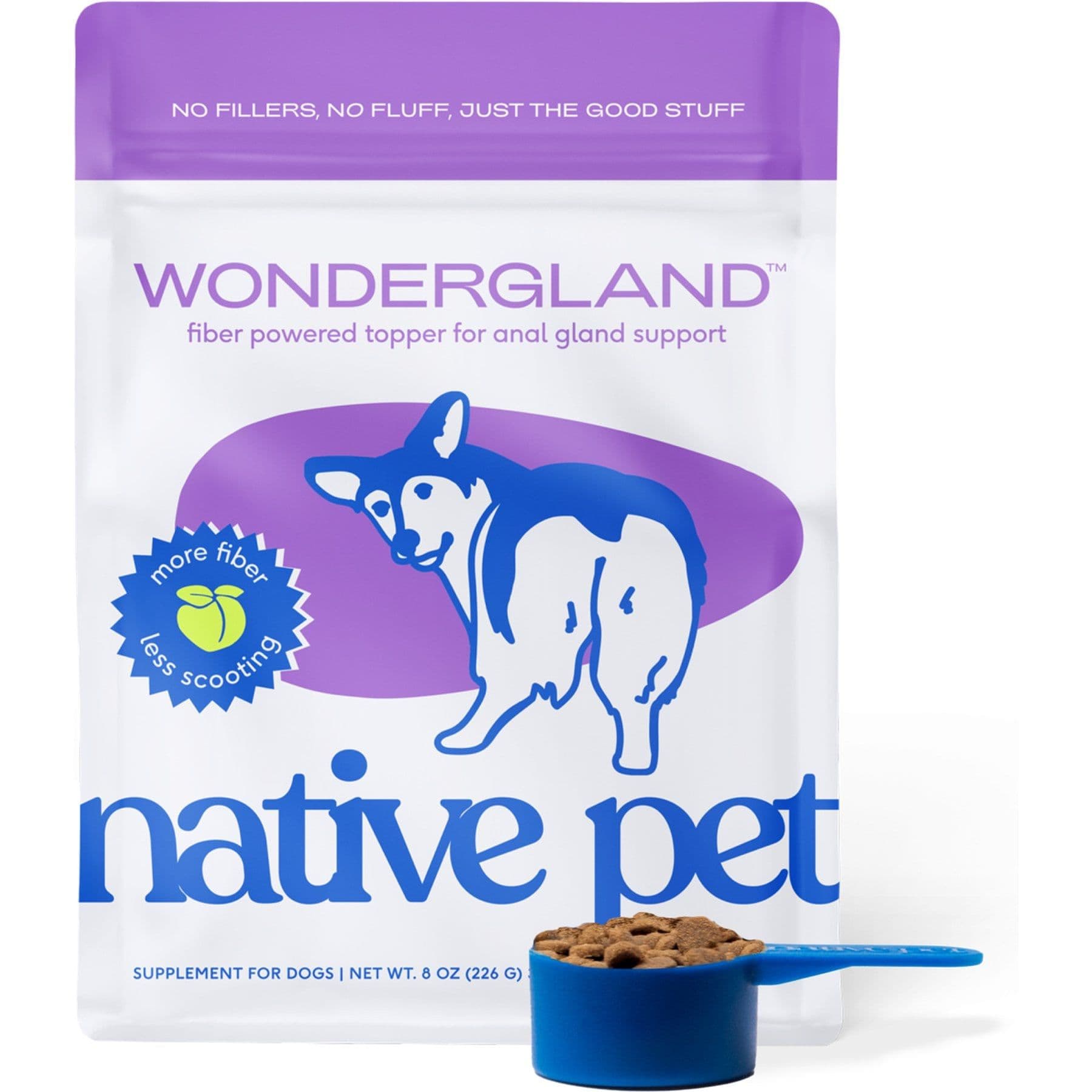 Native Pet WonderGland Anal Gland Pumpkin Fiber & Digestive Supplement for Dogs, 8-oz