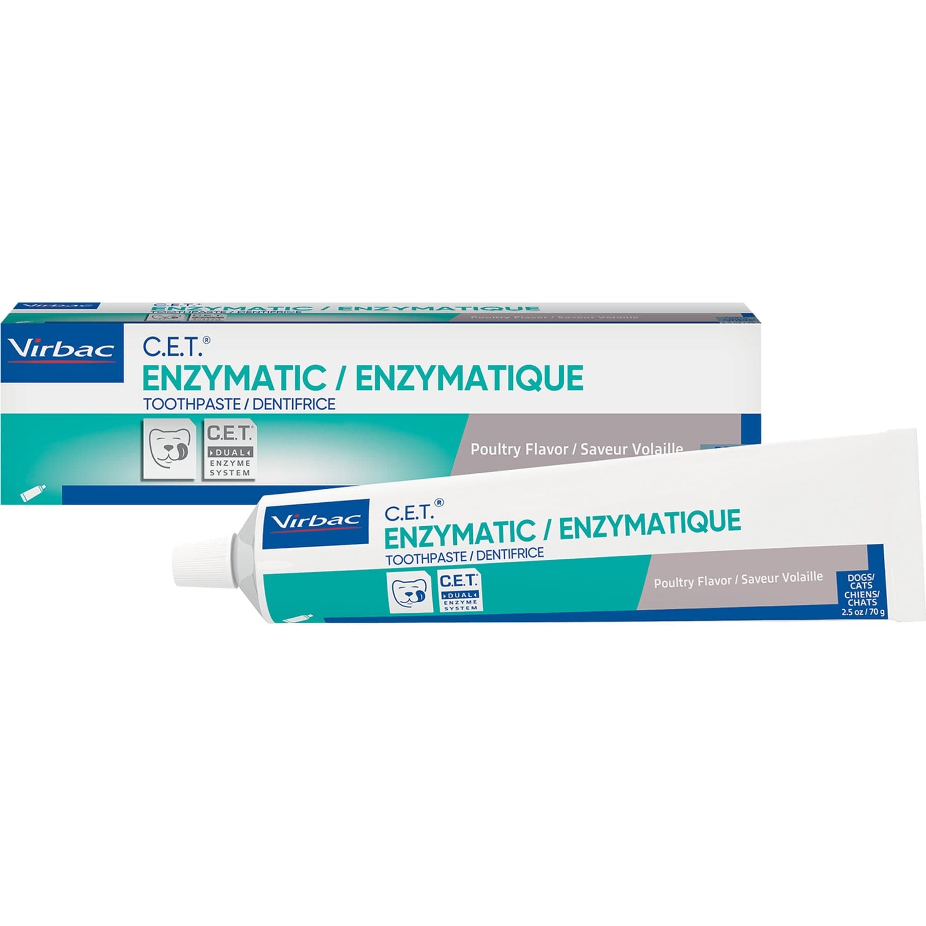 Virbac C.E.T. Enzymatic Dog & Cat Poultry Toothpaste, 2.4-oz tube