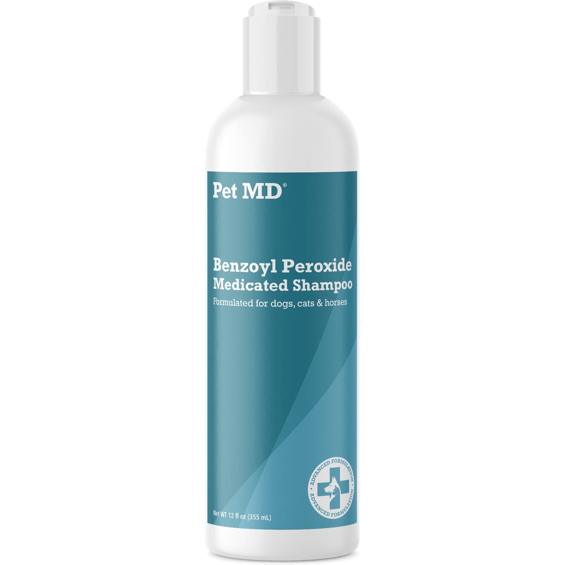 Pet MD Benzoyl Peroxide Dog & Cat Shampoo, 12-fl oz bottle