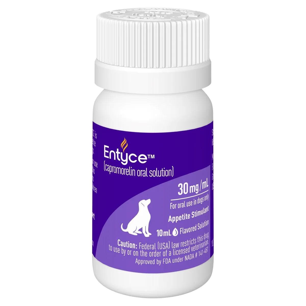 Entyce capromorelin oral solution bottle, prescription appetite stimulant for dogs