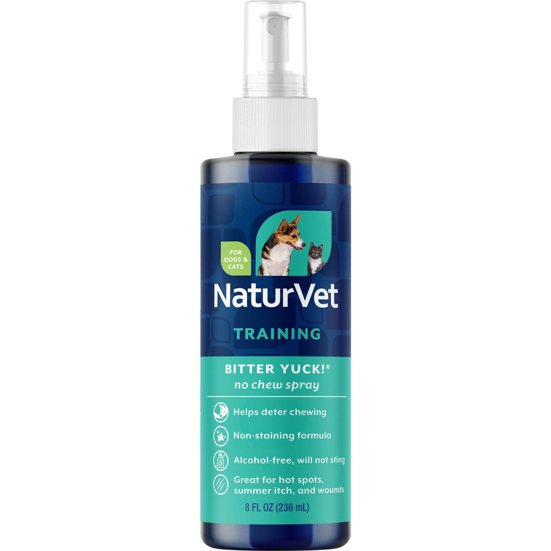 NaturVet Bitter Yuck! No Chew Training Spray for Dogs & Cats, 8-fl oz bottle