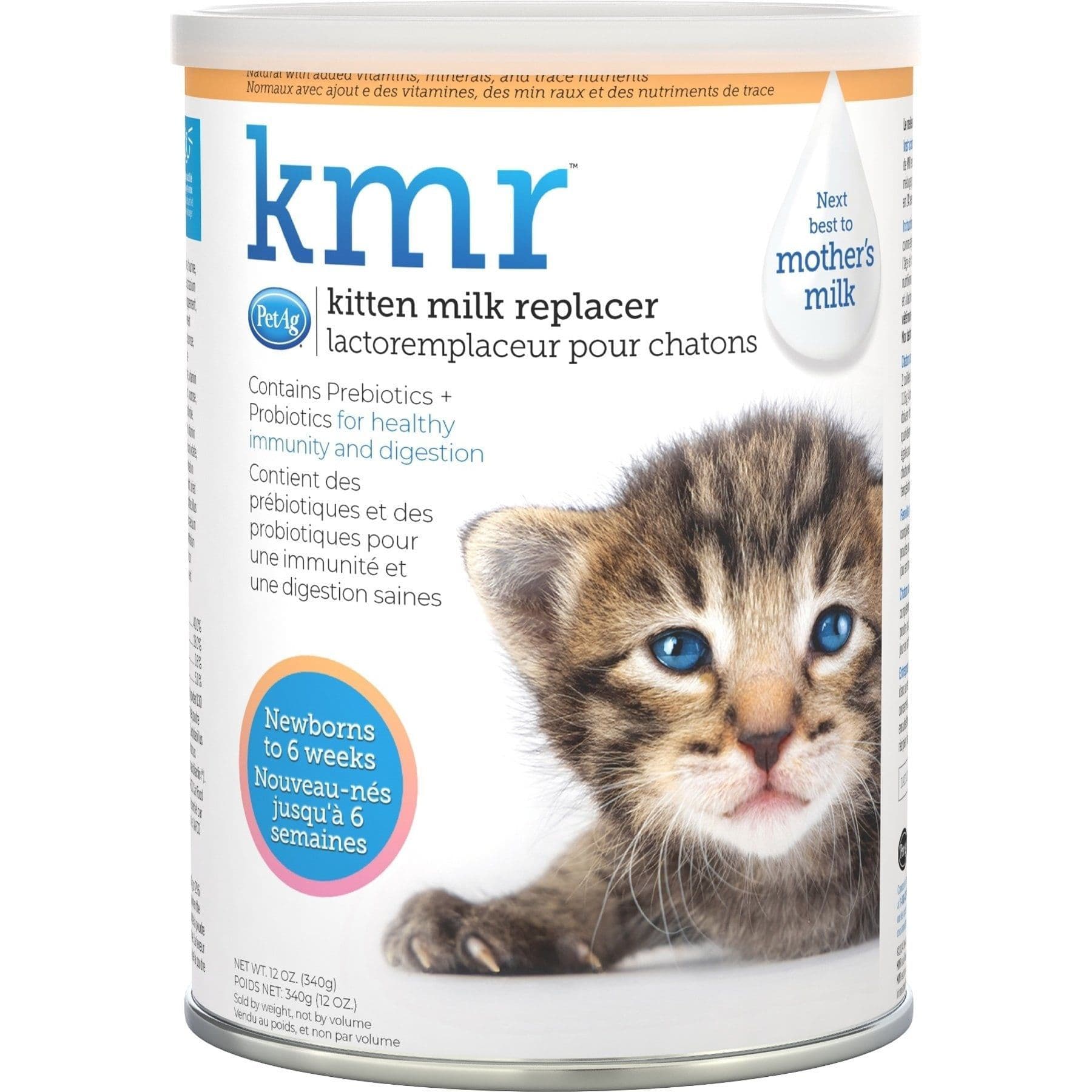 PetAg KMR Kitten Milk Replacer Powder for Kittens, 12-oz can