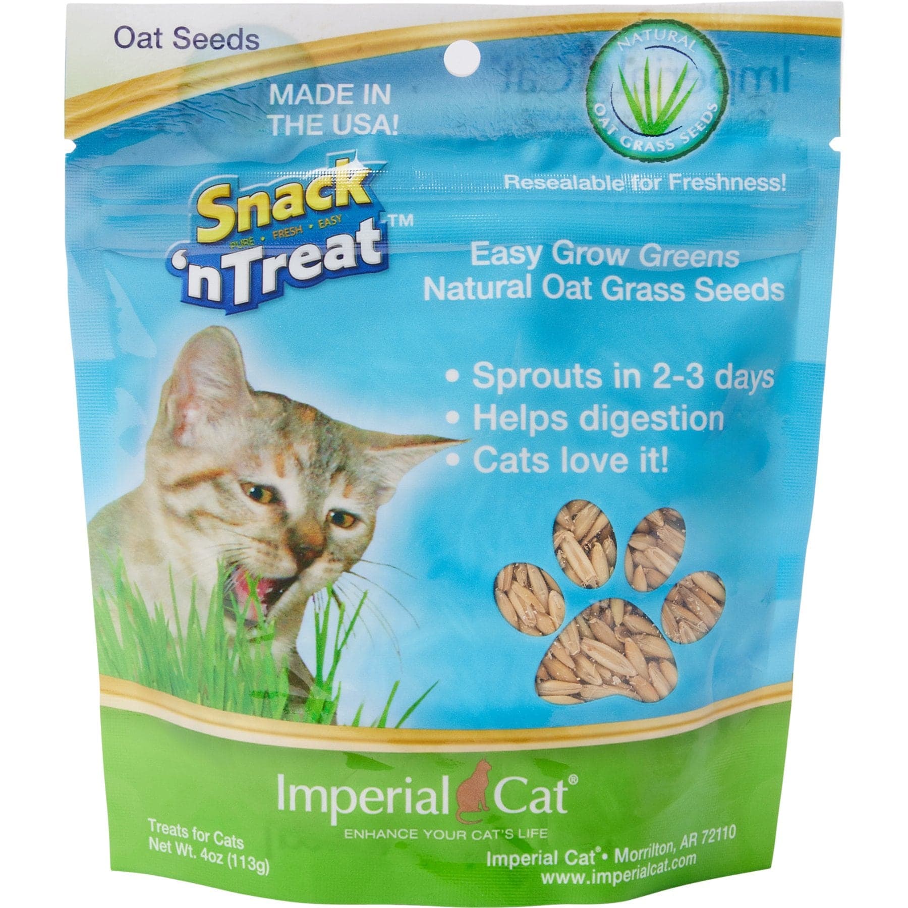 Imperial Cat Easy Grow Cat Oat Grass Seeds, 4-oz bag