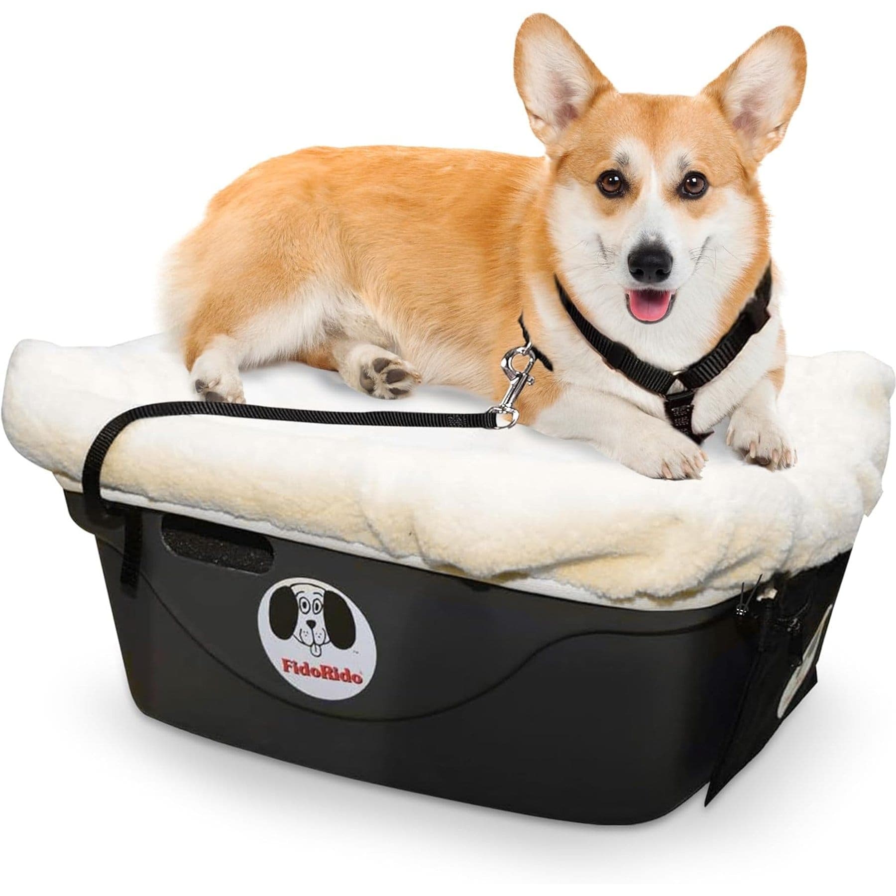 FidoRido Dog Booster Car Seat, Beige, Medium