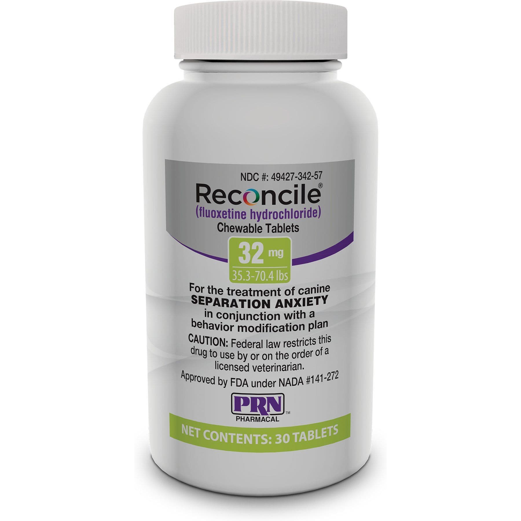 Reconcile (fluoxetine hydrochloride) Tablets for Dogs, 32-mg, 60 tablets