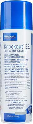 Virbac Knockout E.S. area treatment spray can for flea and tick infestations