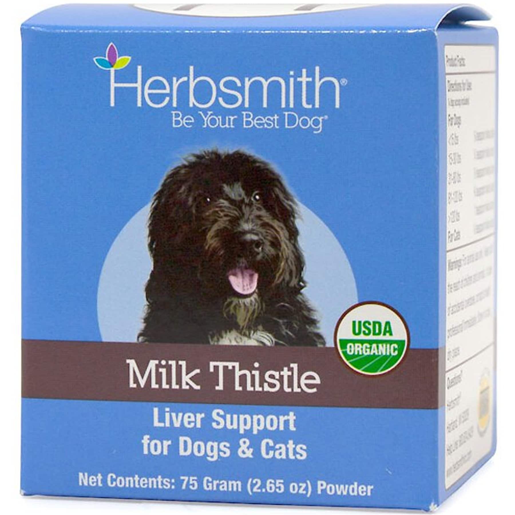 Herbsmith Herbal Milk Thistle Powdered Dog & Cat Supplement, 75g jar