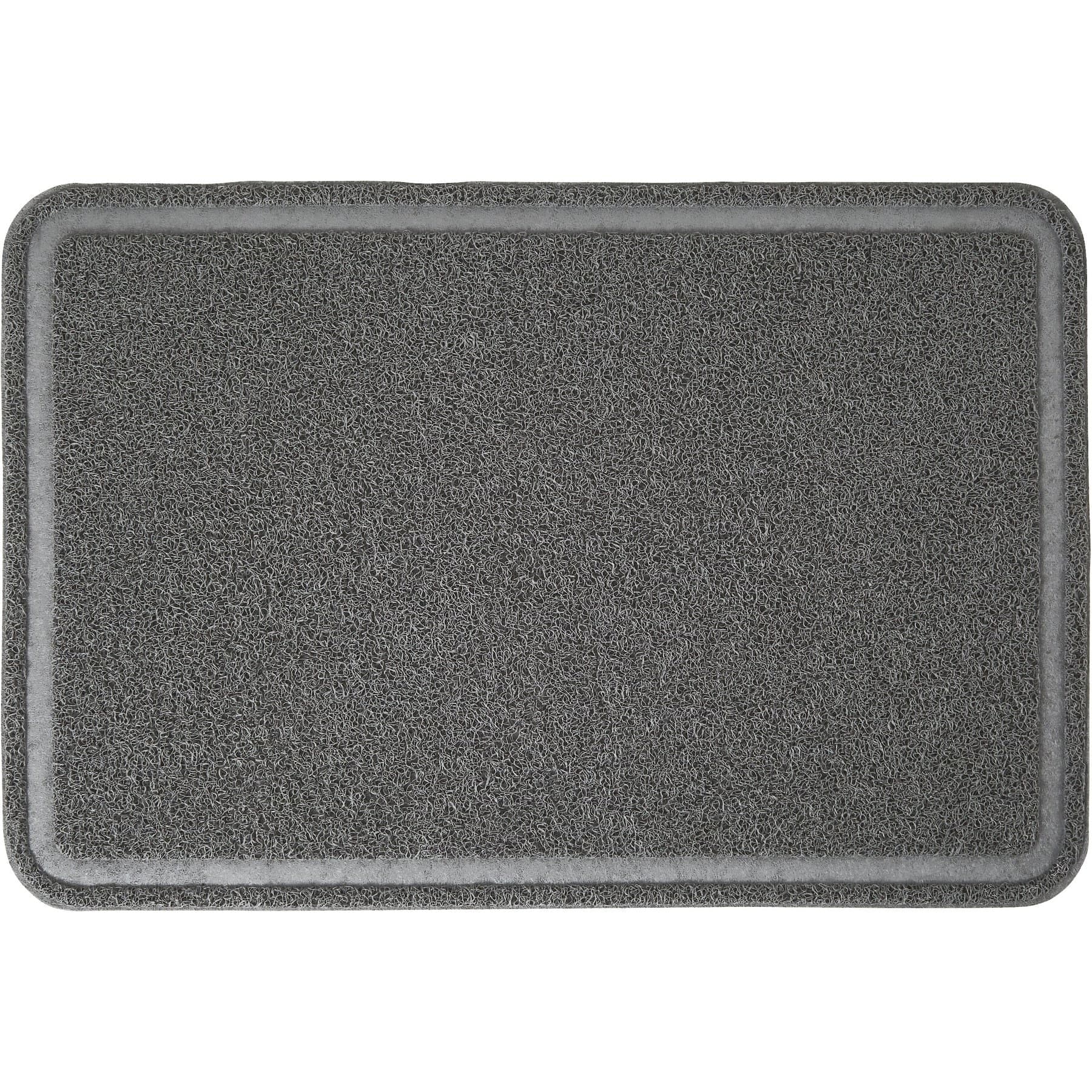 Frisco Rectangular Cat Litter Mat, Grey, Large