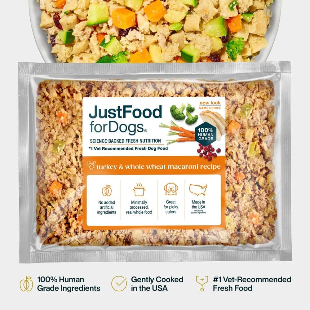 JustFoodforDogs Turkey & Whole Wheat Macaroni