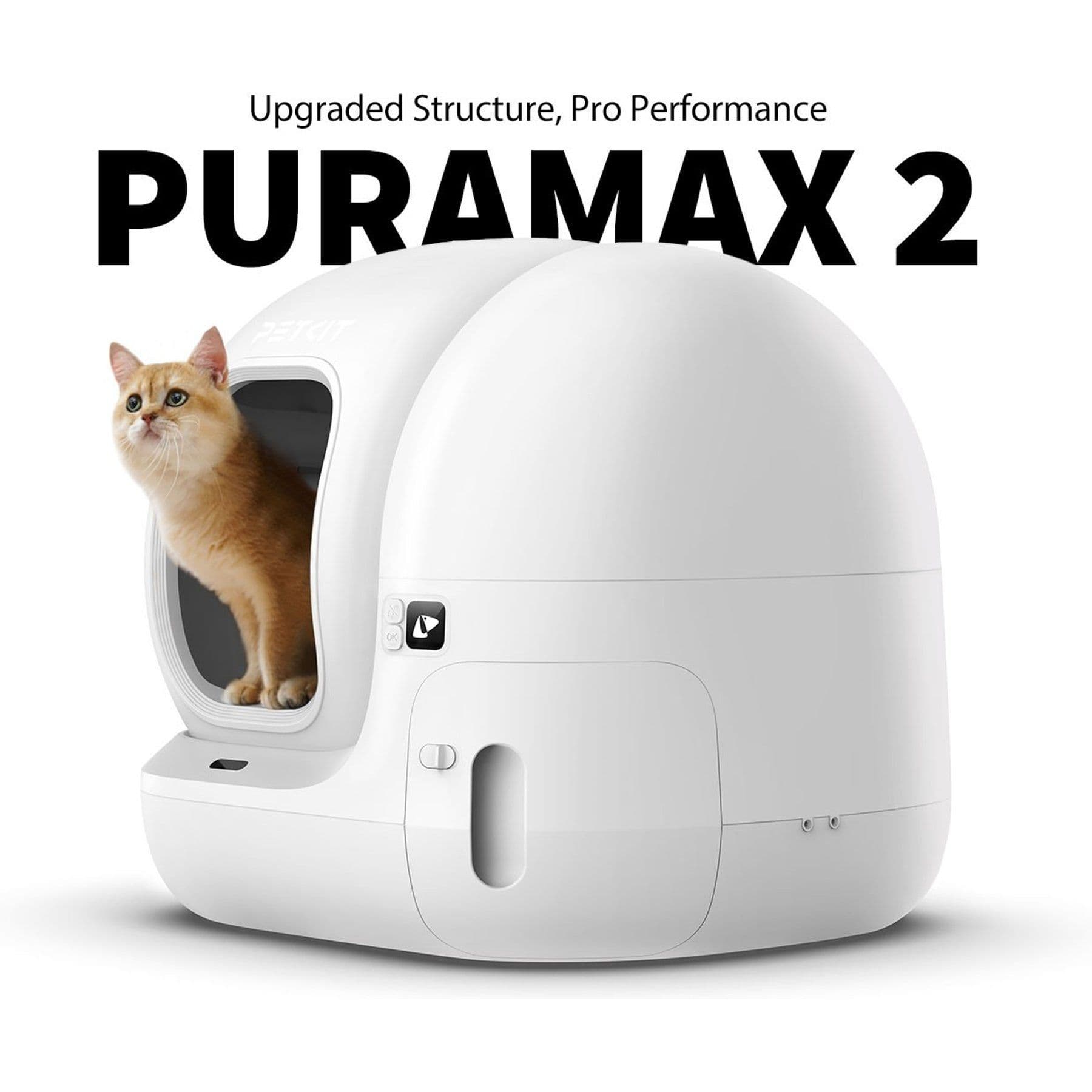 PETKIT PuraMax 2 Self Cleaning Cat Litter Box, White, X-Large: 24-in