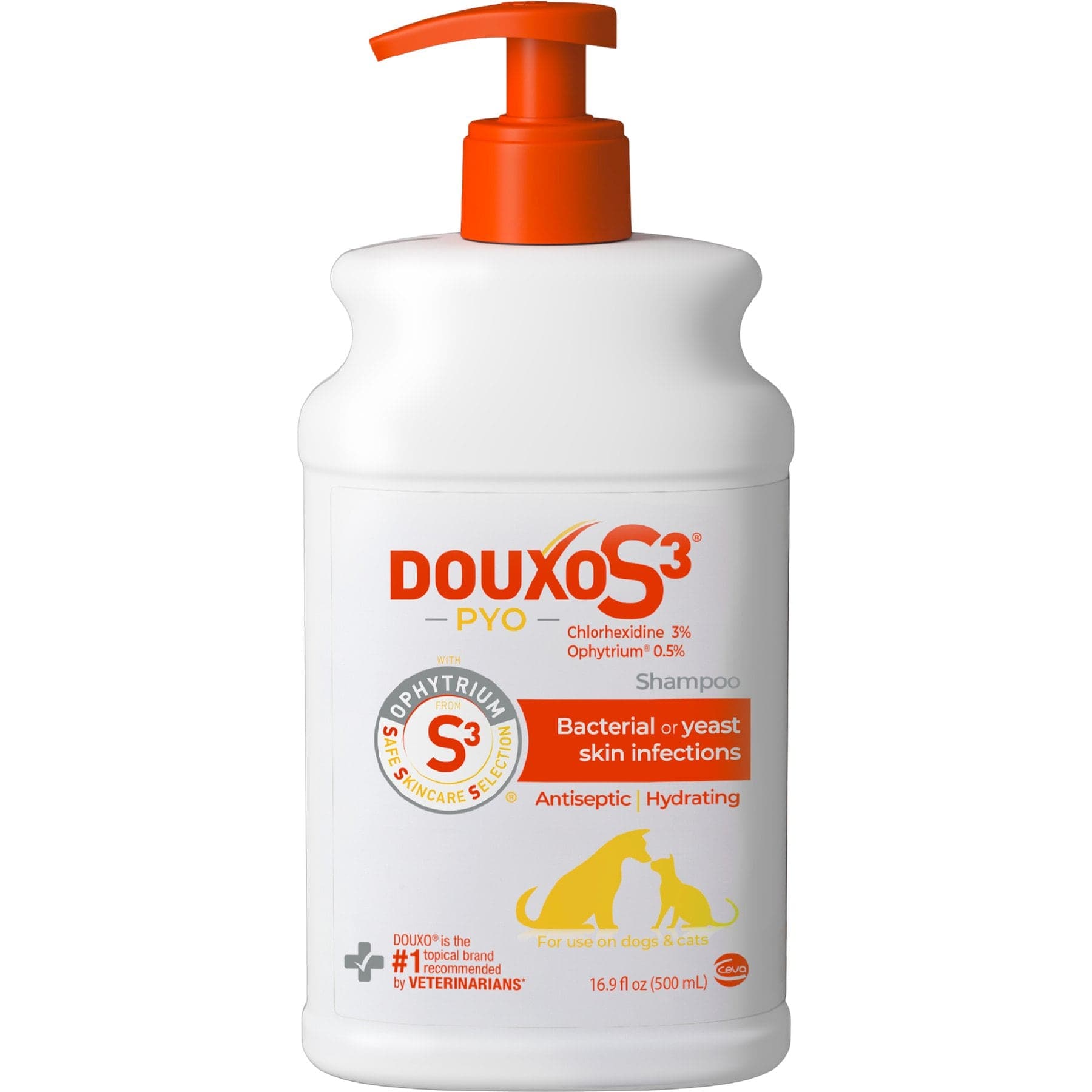 Douxo S3 PYO Antiseptic Antifungal Chlorhexidine Dog & Cat Shampoo, 16.9-oz bottle