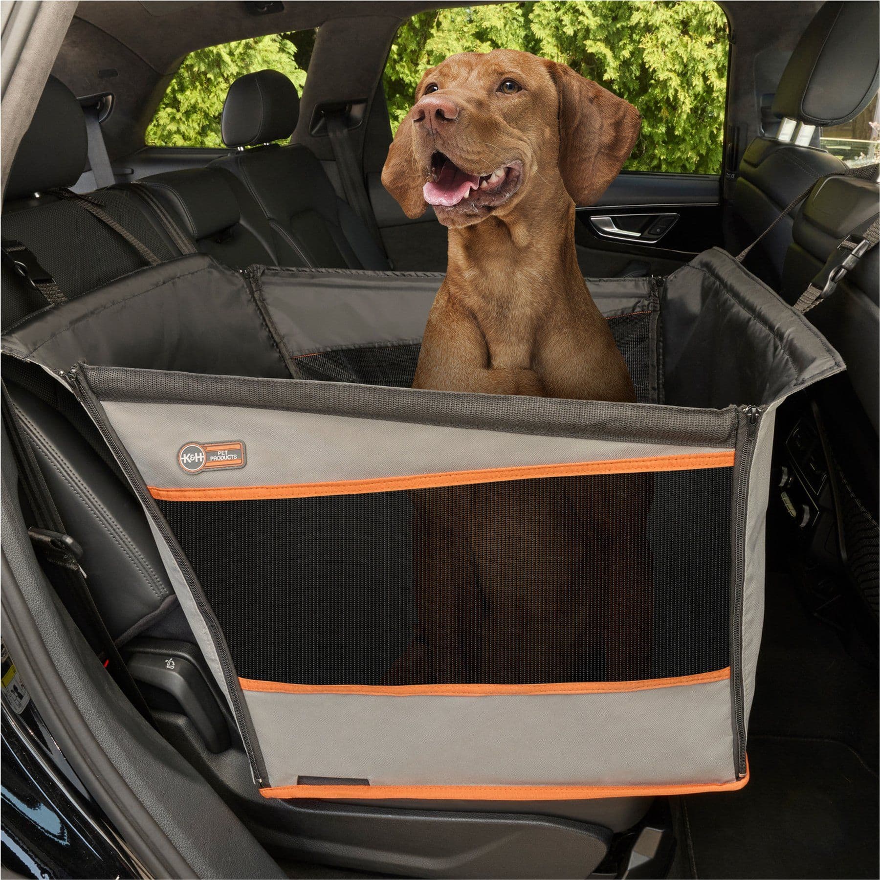 K&H Pet Products Buckle n' Go Dog & Cat Car Seat, Gray, Large